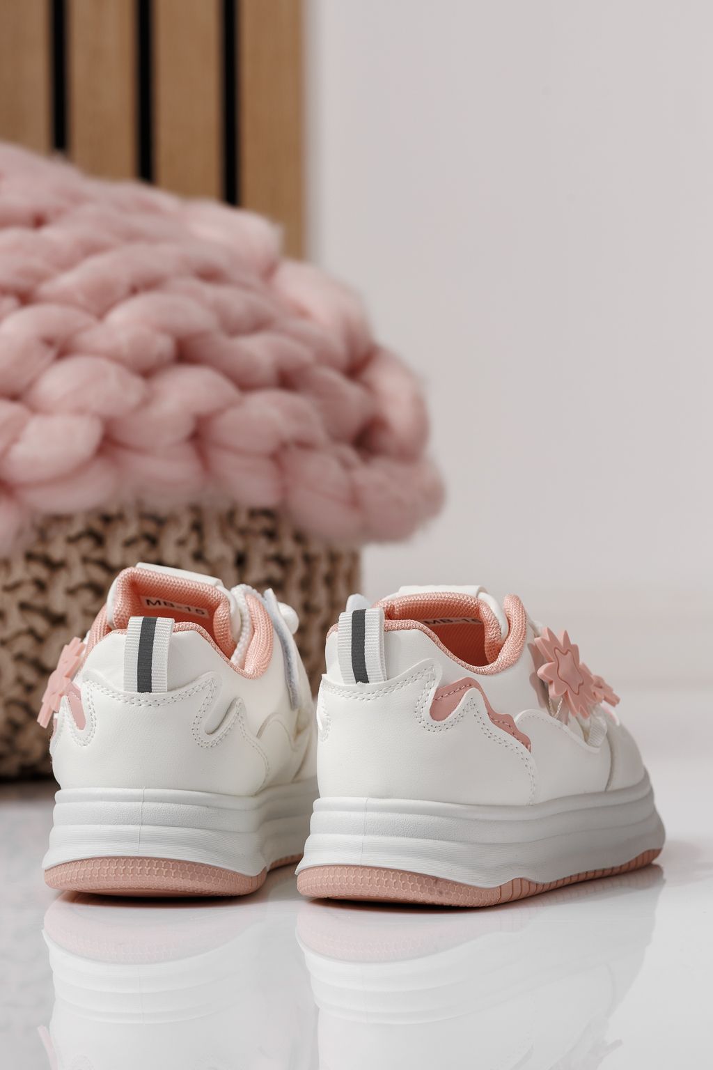 Детски маратонки розови от еко кожа Becca #24048