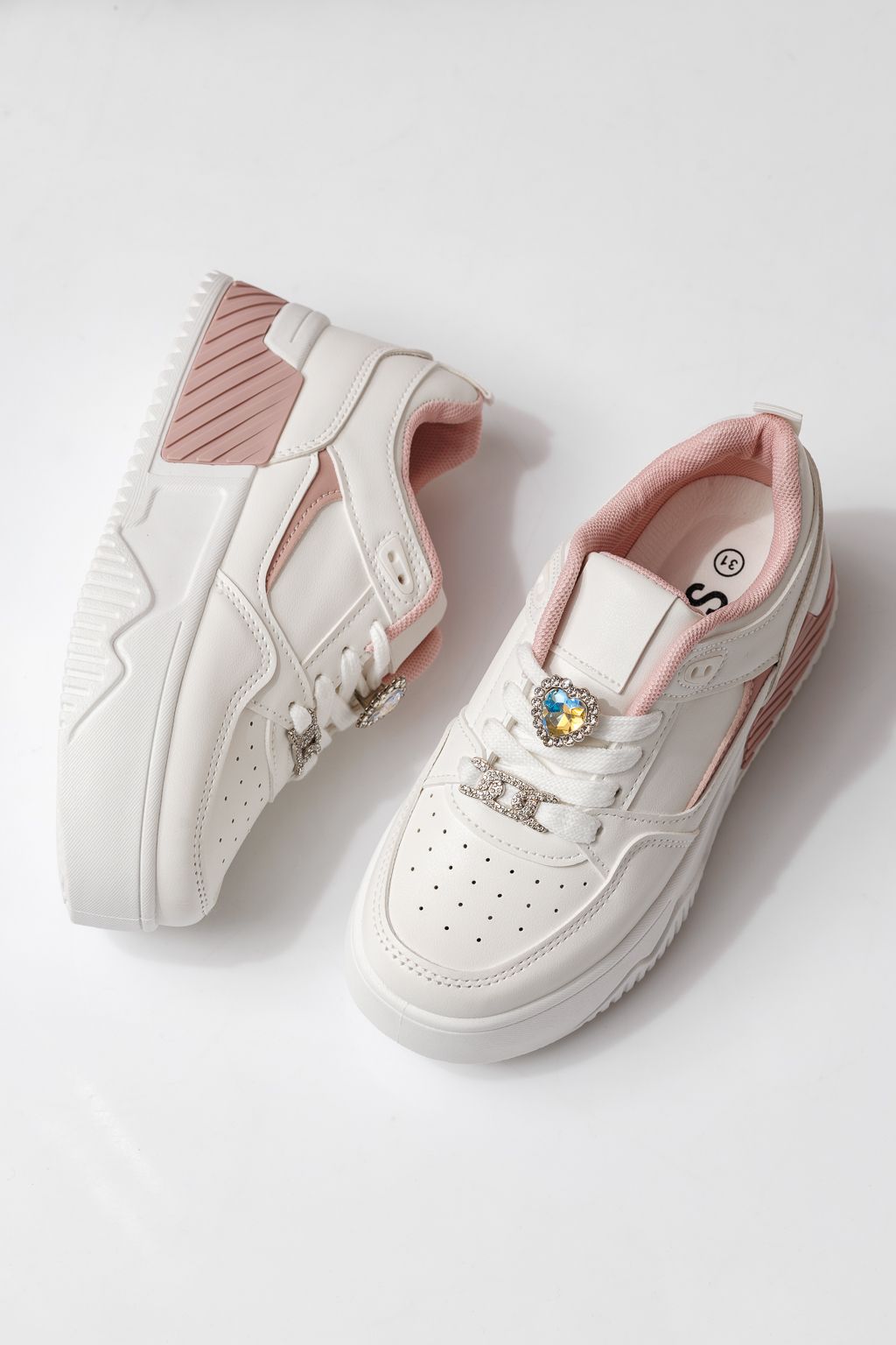 Детски маратонки розови от еко кожа Ariana #24015