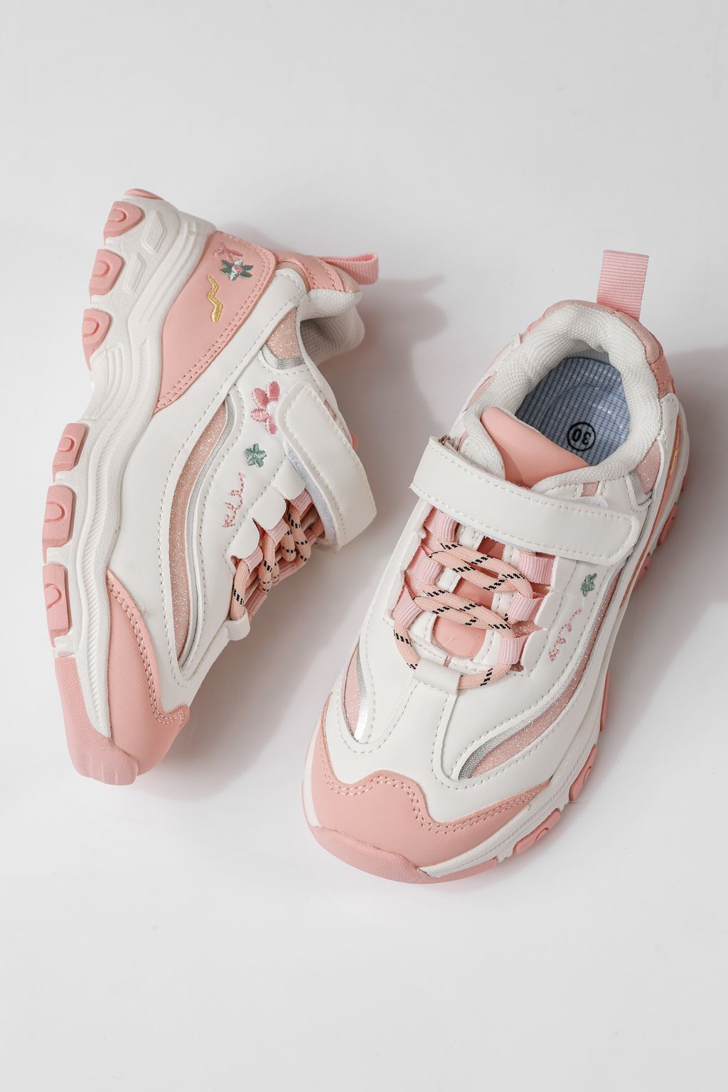 Детски маратонки бели от еко кожа Arya #24041