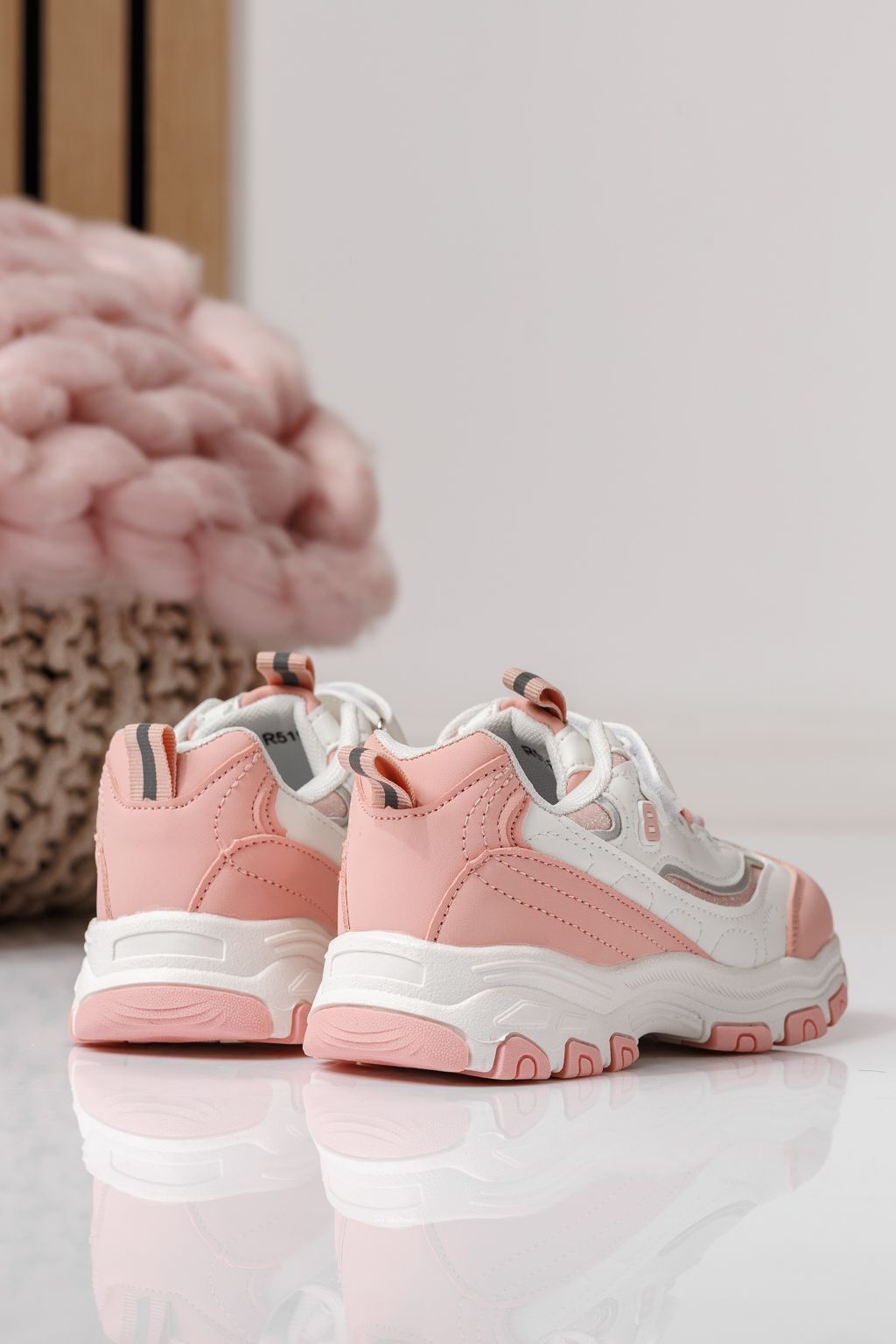 Детски маратонки розови от еко кожа Arya #24030