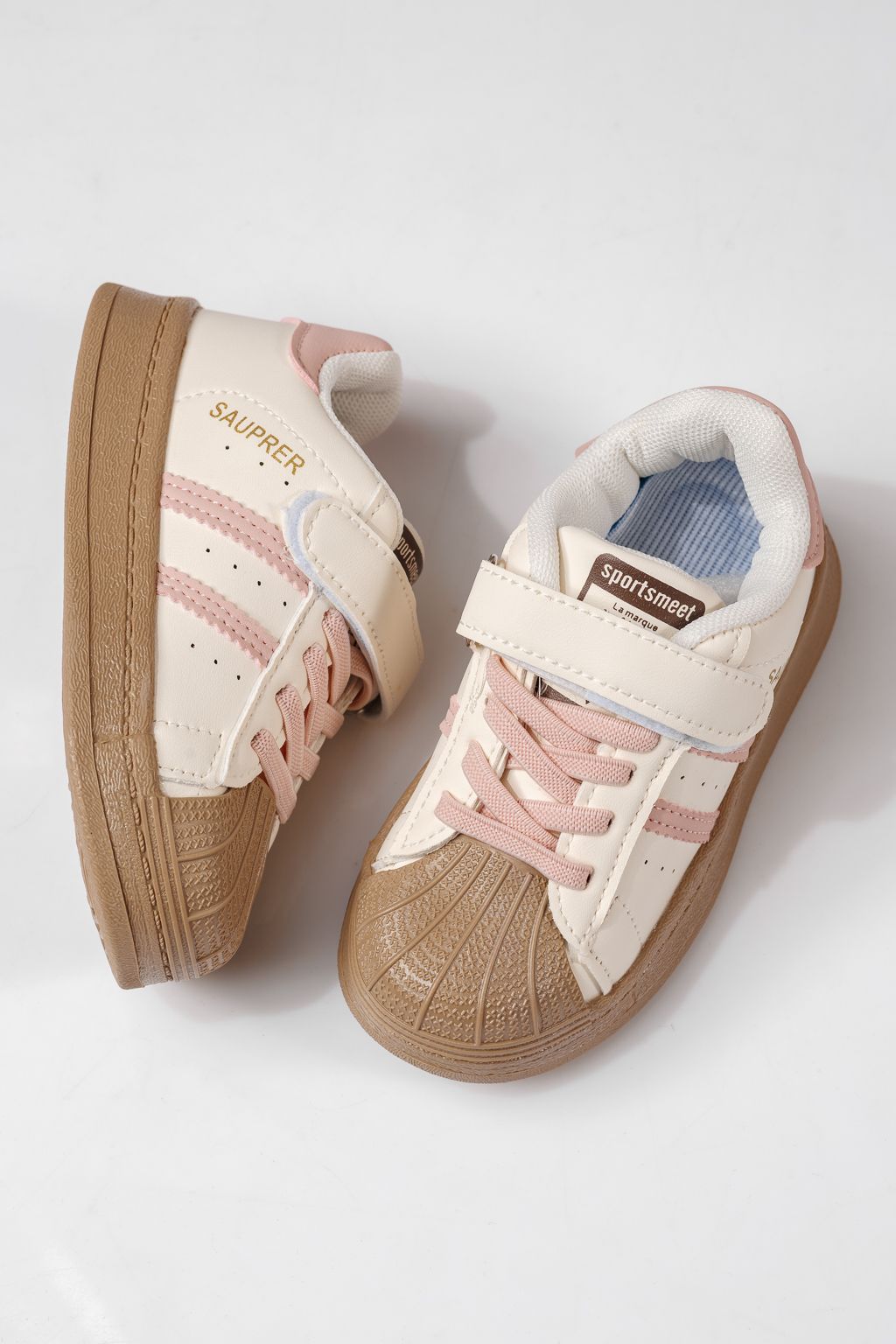 Детски маратонки розови от еко кожа Allana #24020