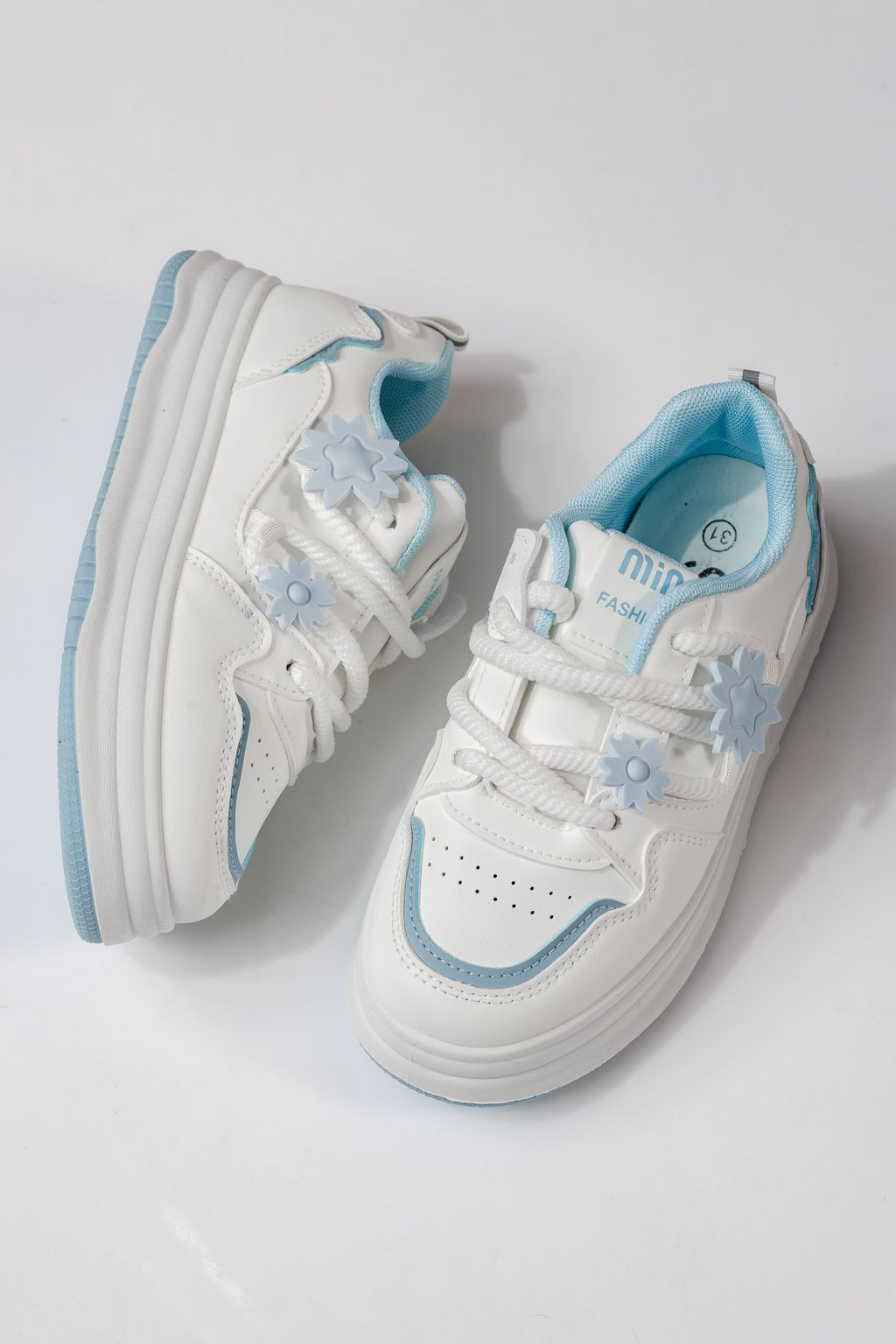 Детски маратонки сини от еко кожа Becca #24047