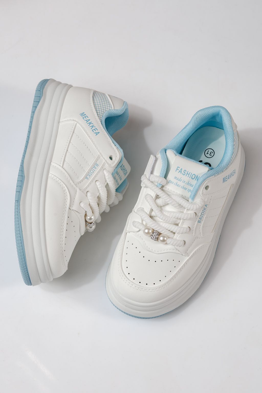 Детски маратонки сини от еко кожа Asena #24026