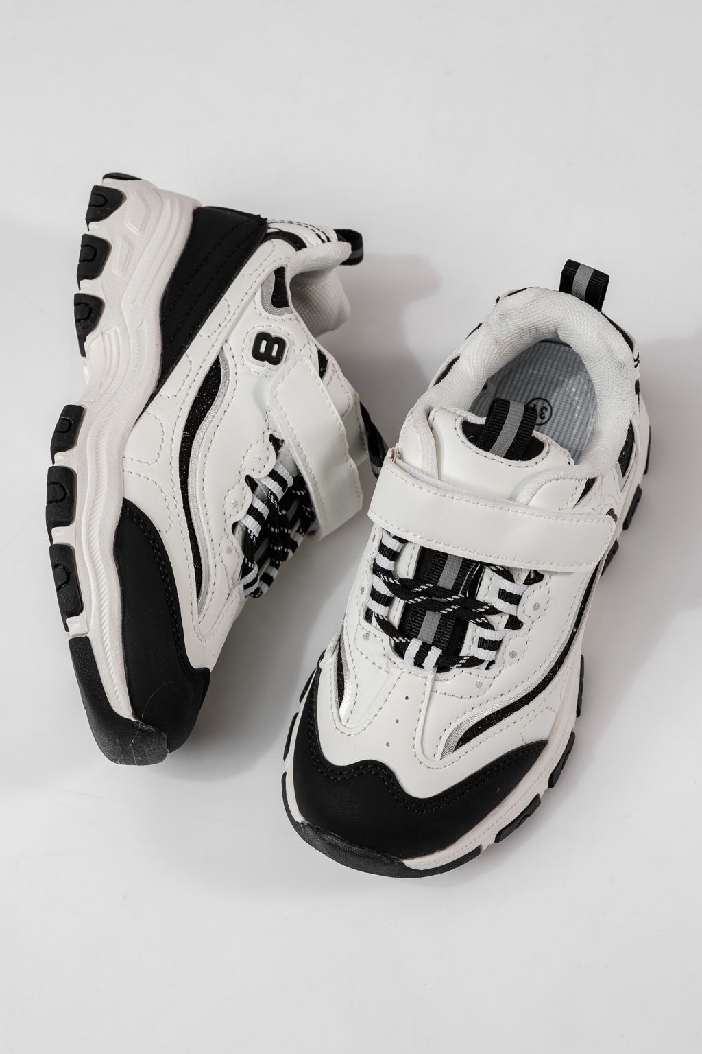 Детски маратонки черни от еко кожа Arya #24028