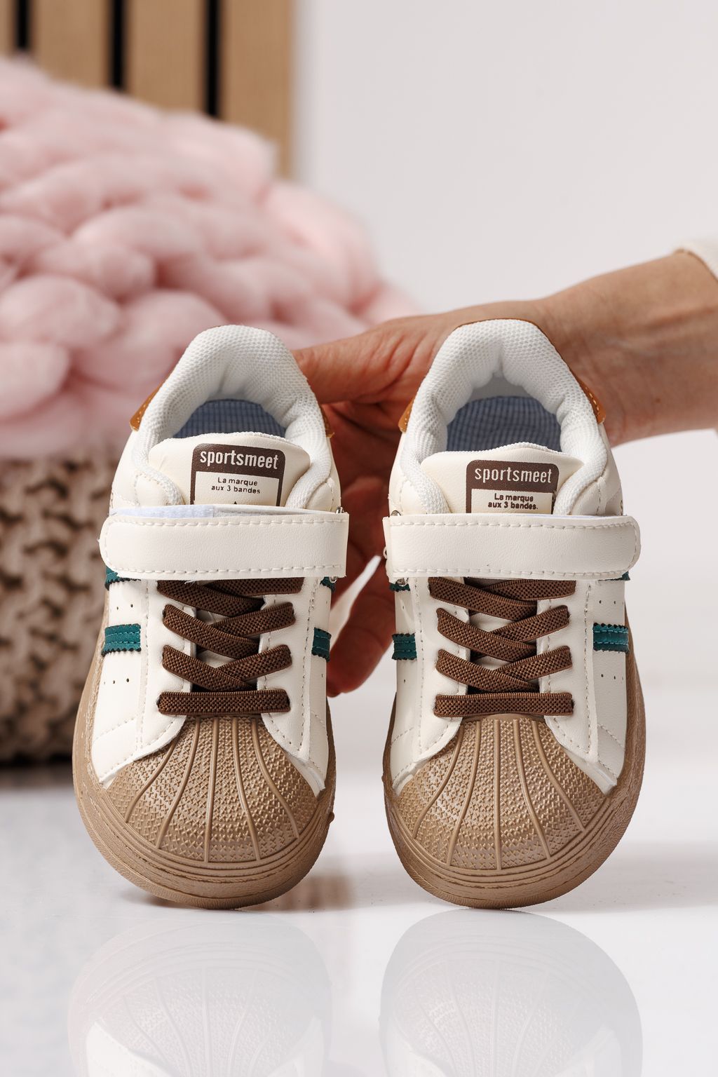 Детски маратонки зелени от еко кожа Allana #24018