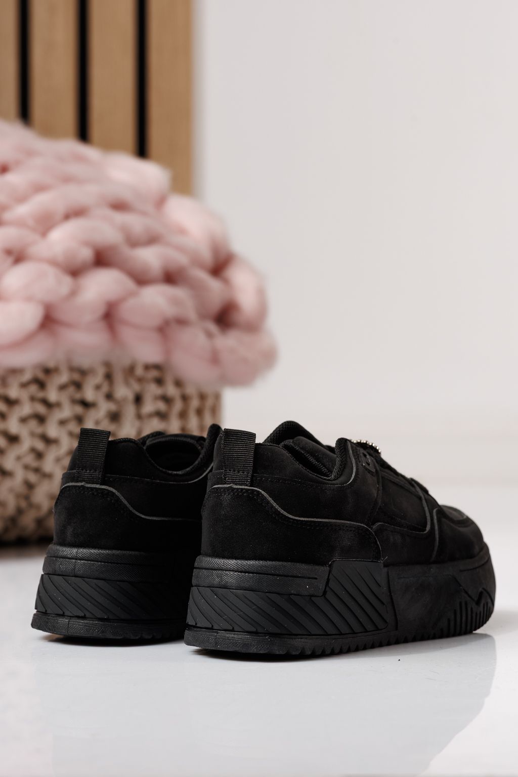 Детски маратонки черни от еко кожа Ariana #24013