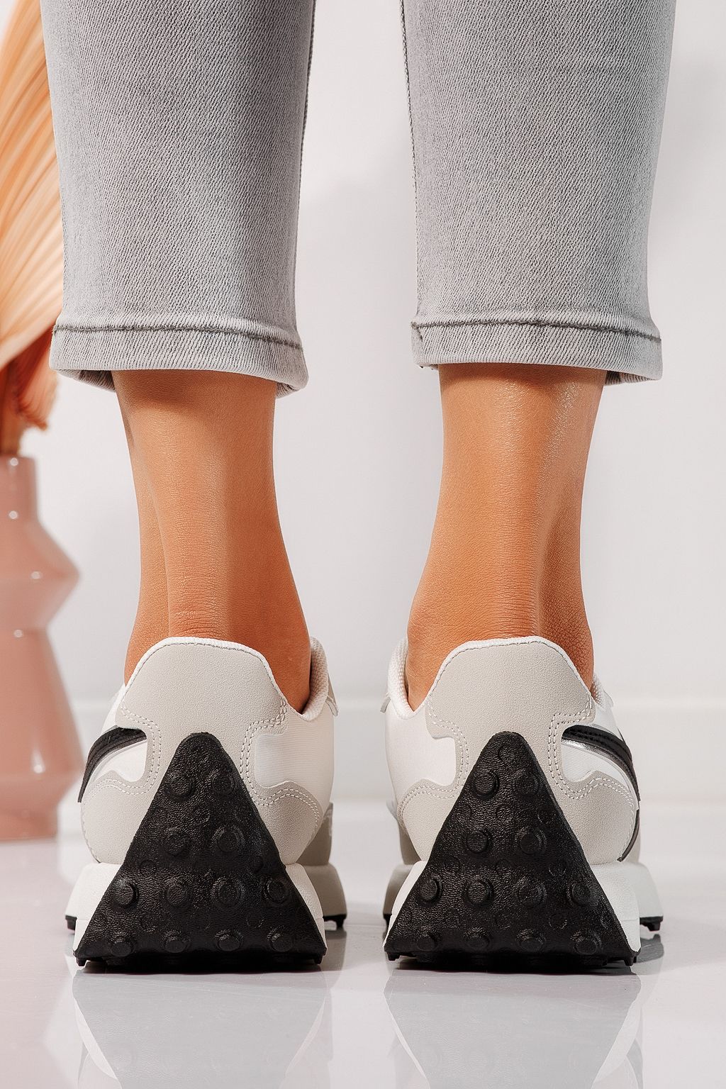 Дамски маратонки сиви от еко кожа Clare #24294