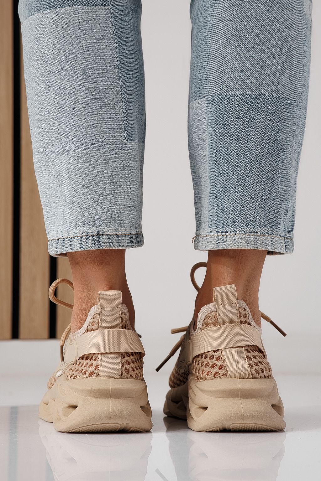 Дамски маратонки черни от текстилен материал Florentina #24311