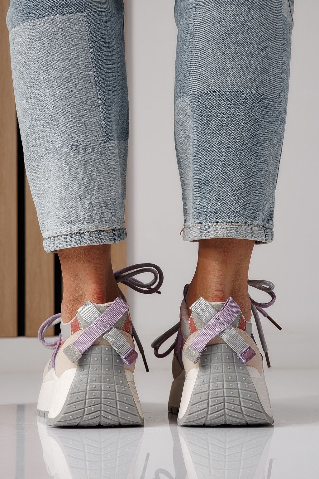 Дамски маратонки лилави от еко кожа Missy #24239