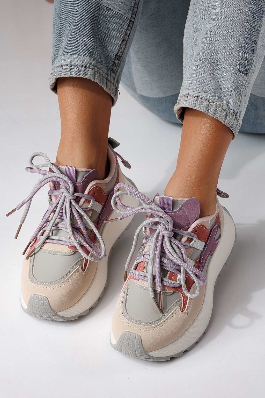 Дамски маратонки лилави от еко кожа Missy #24239