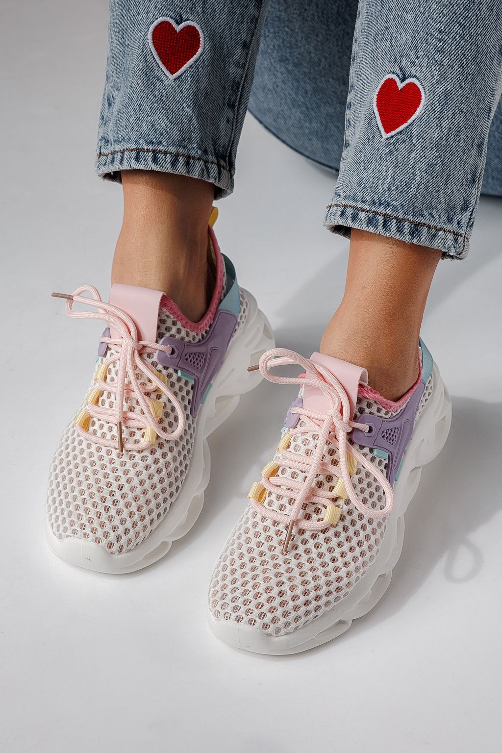 Дамски маратонки многоцветни от текстилен материал Florentina #24312