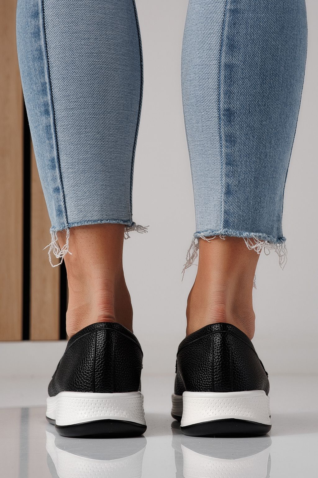 Всекидневни дамски обувки черни от еко кожа Nancy #24271