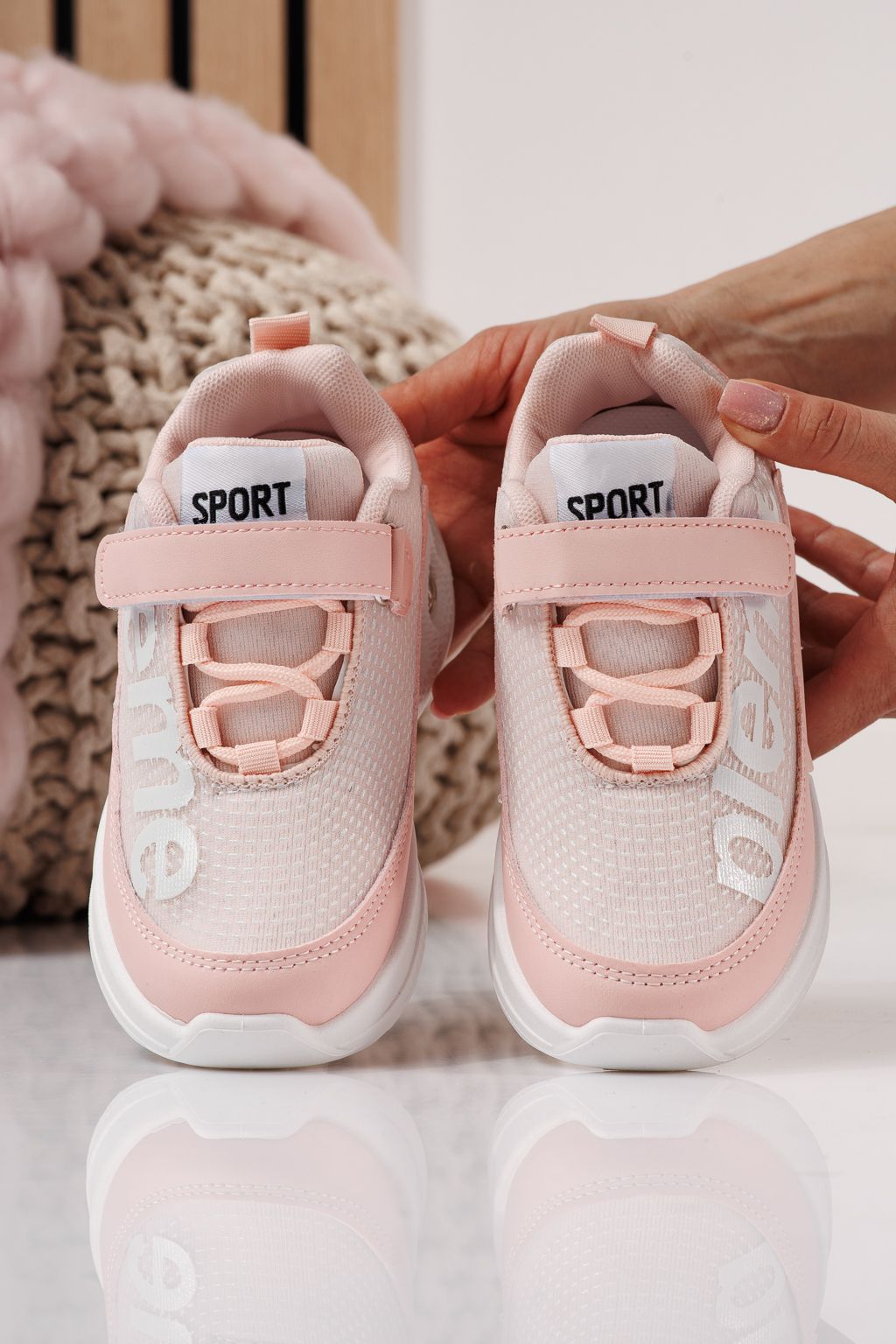 Детски маратонки розови от текстилен материал Freya #24352