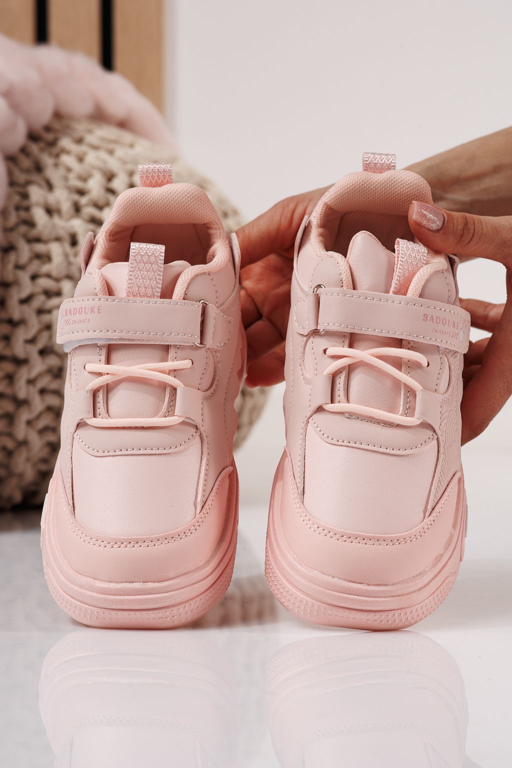 Детски маратонки розови от еко кожа Iris #24346