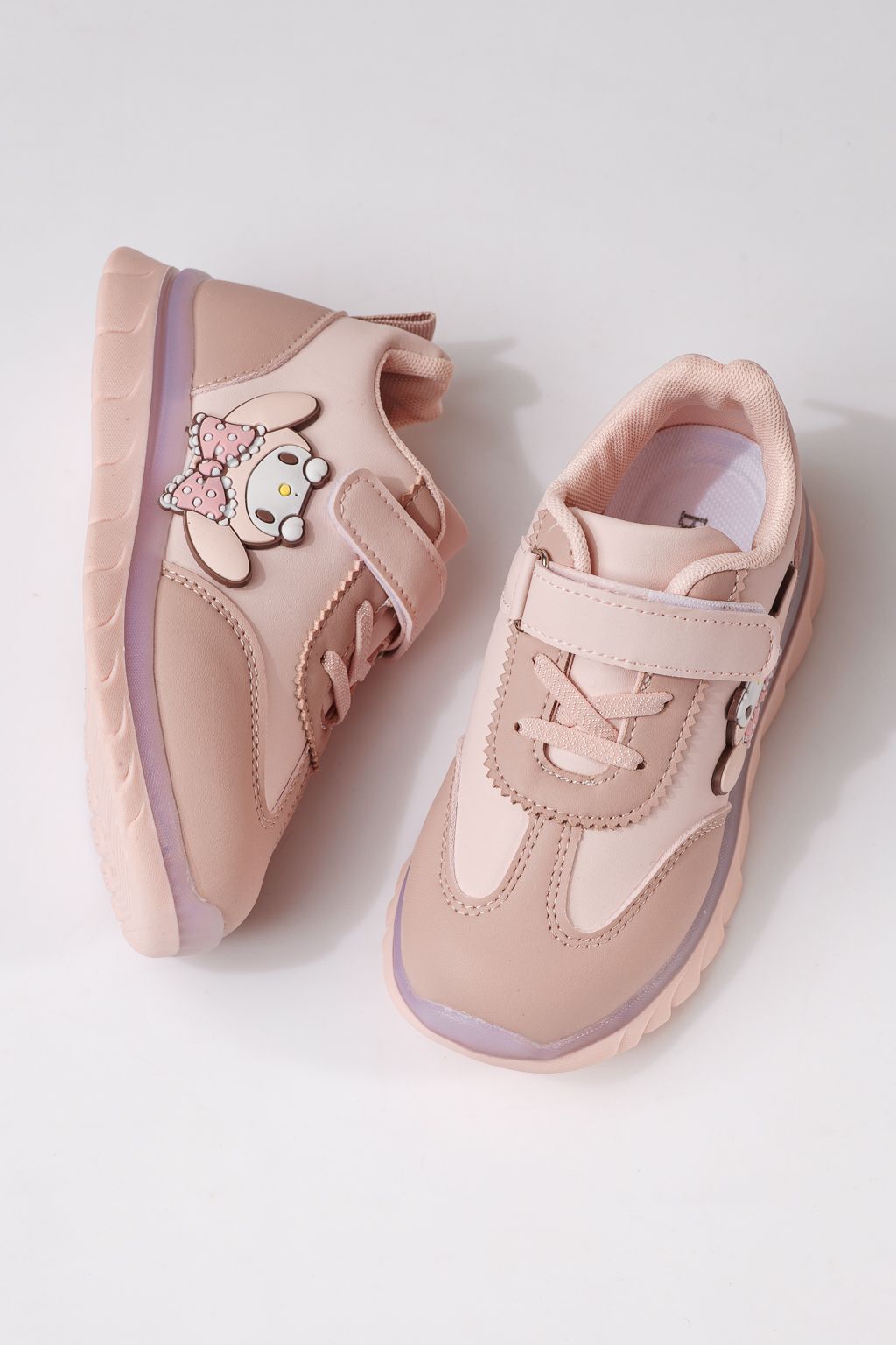 Детски маратонки розови от еко кожа Luna #24333