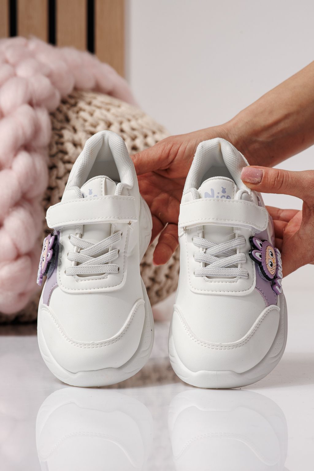 Детски маратонки бели от еко кожа Bubu #24371