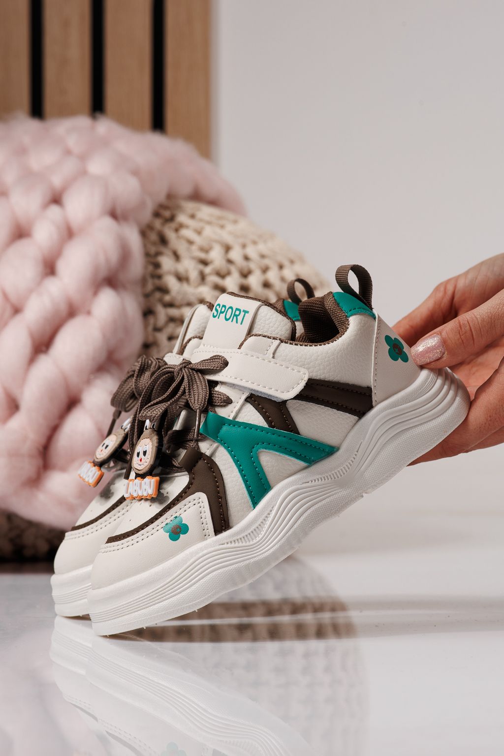 Детски маратонки зелени от еко кожа Bubu #24338