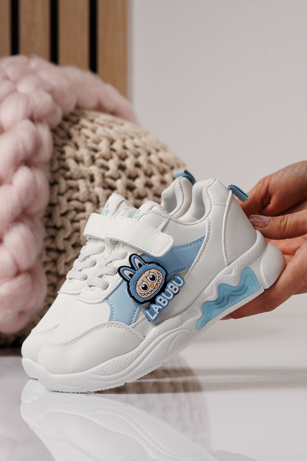 Сини детски маратонки от екокожа Bubu #24376