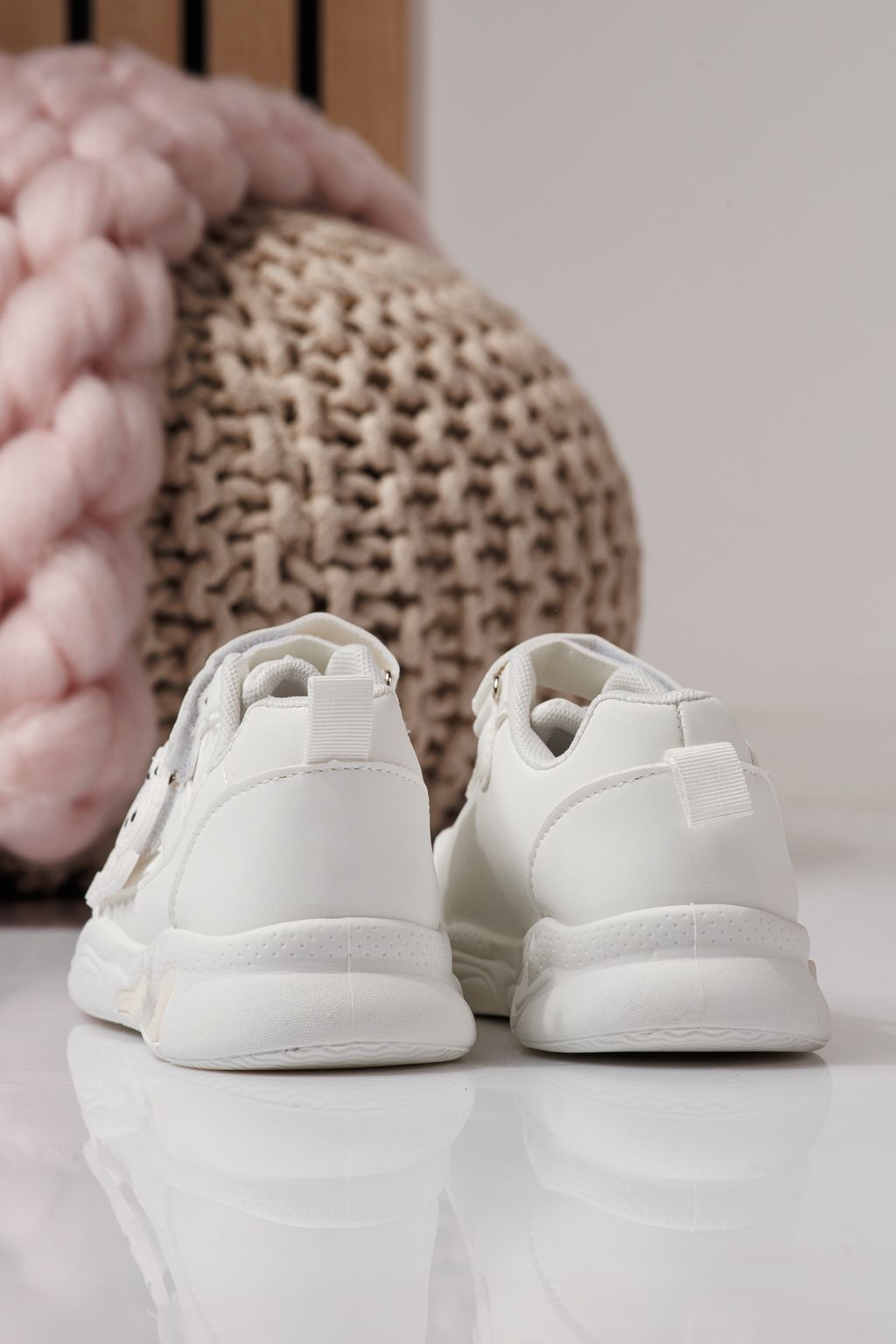 Детски маратонки бели от еко кожа Bubu #24375