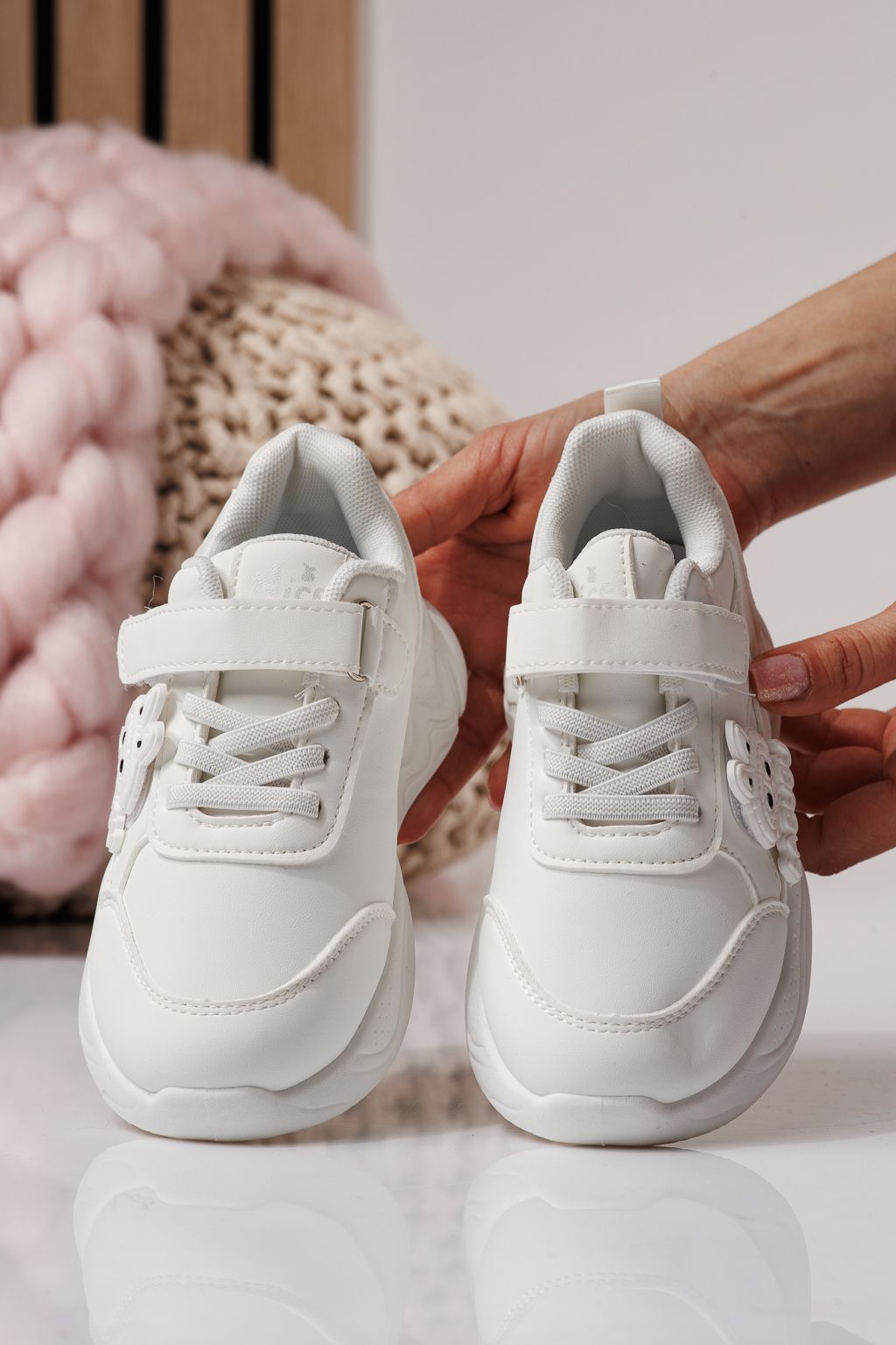 Детски маратонки бели от еко кожа Bubu #24375