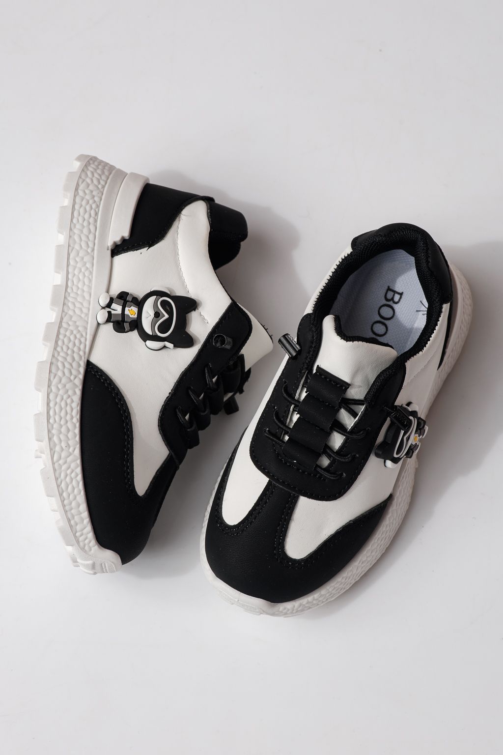 Детски маратонки черни от еко кожа Ana #24383