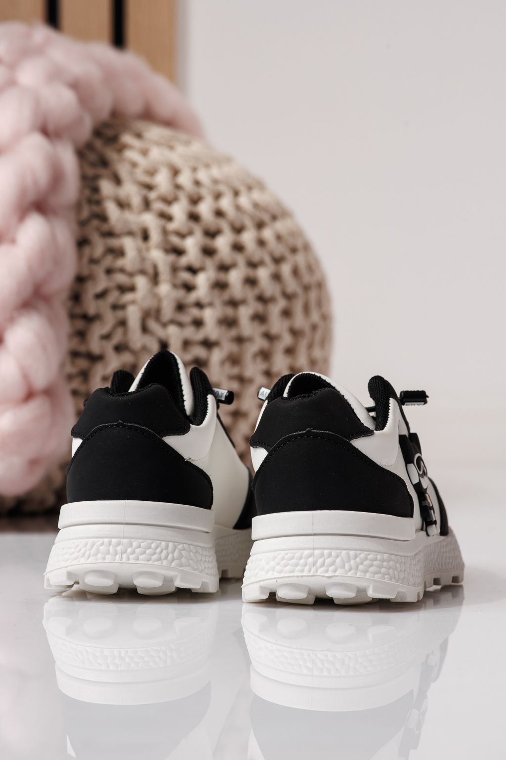 Детски маратонки черни от еко кожа Ana #24383