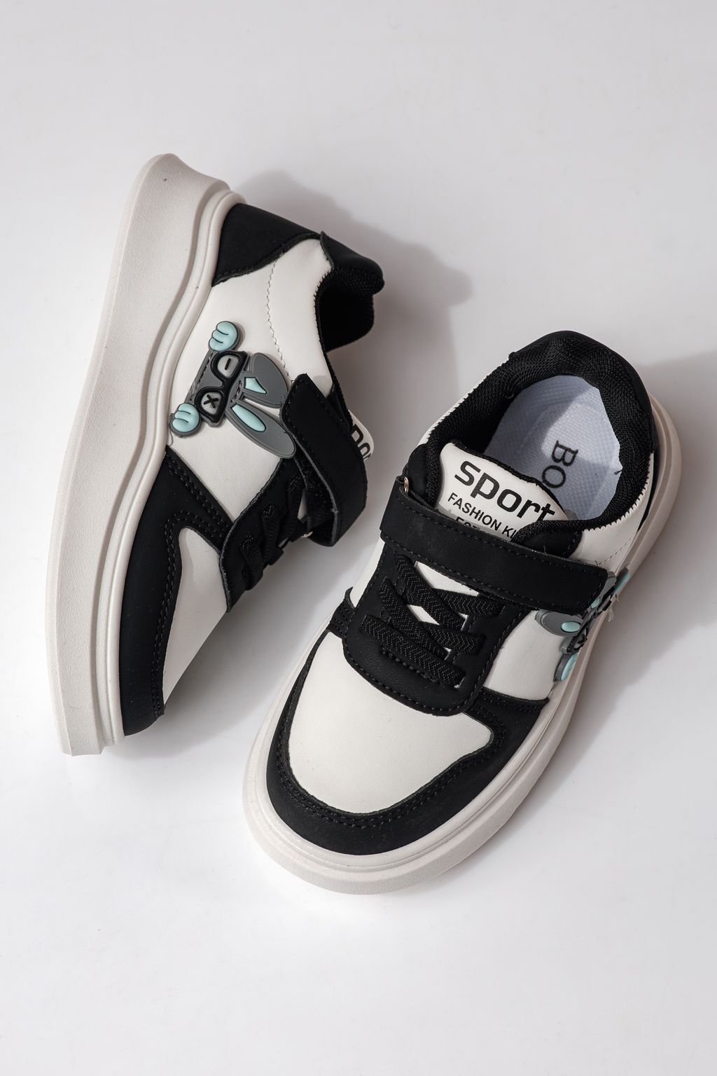 Детски маратонки черни от еко кожа Zaria #24380