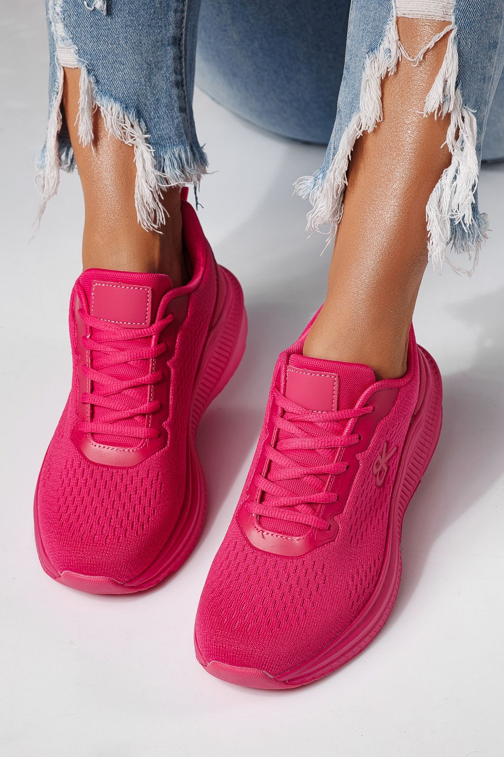 Дамски маратонки розови от текстилен материал Anaiss #24388