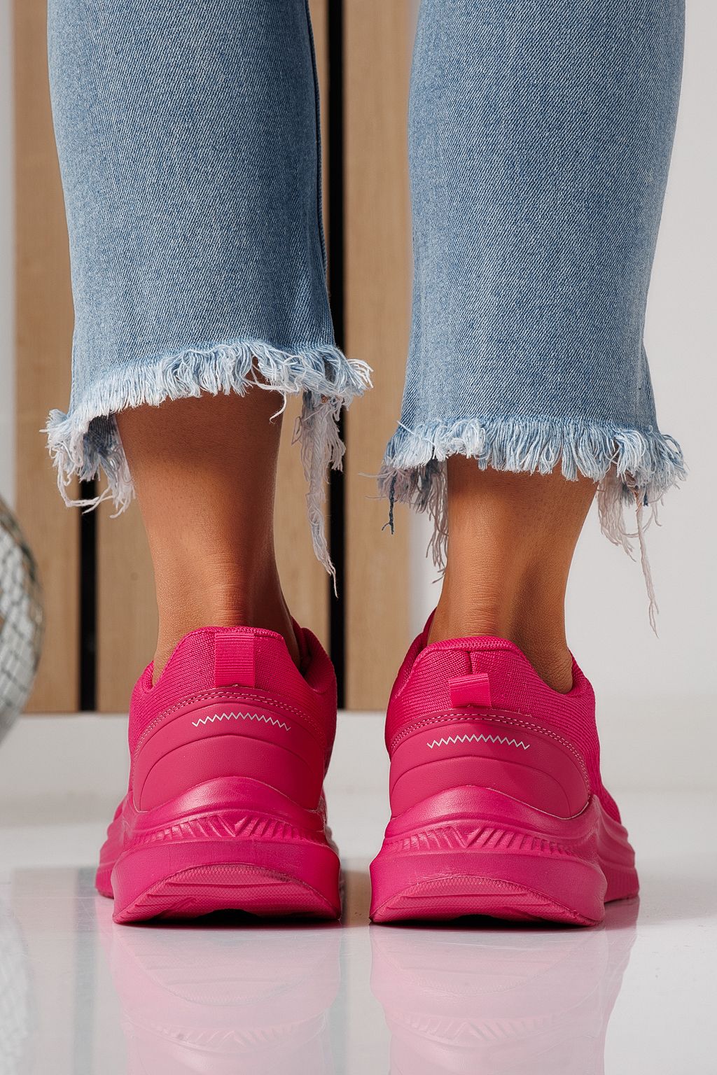 Дамски маратонки розови от текстилен материал Anaiss #24388