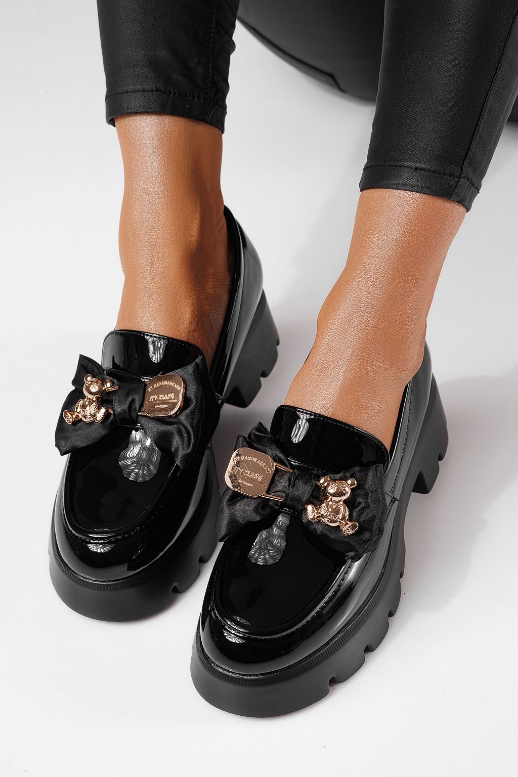 Дамски черни ежедневни обувки от екокожа Наталия #24406