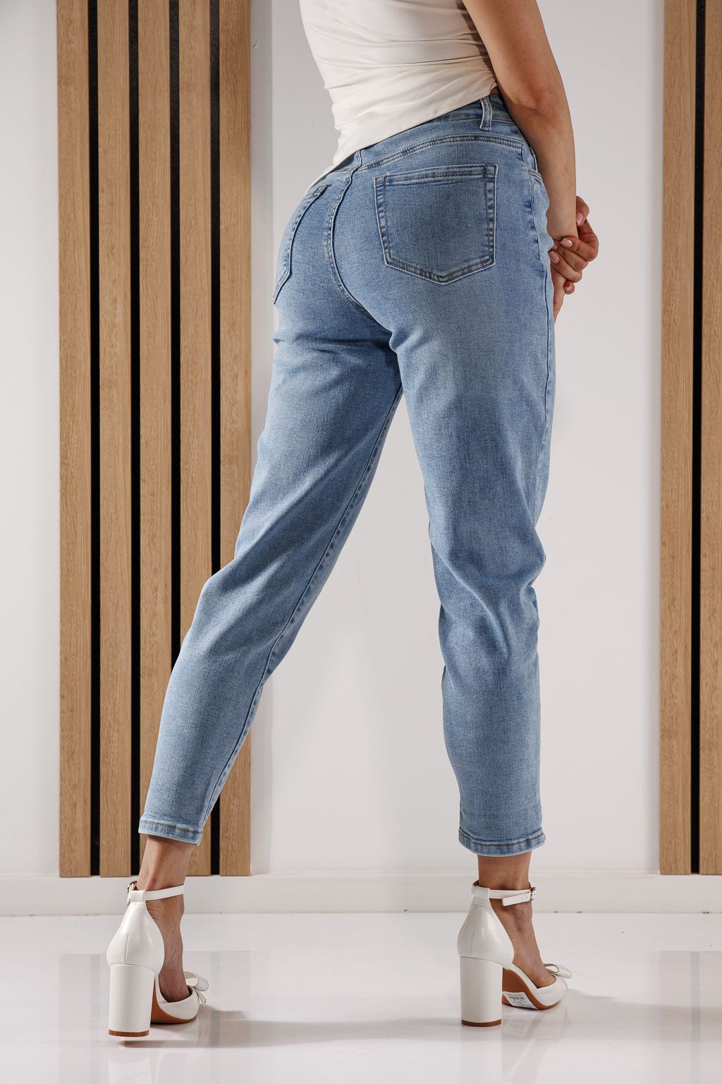 Дънки Baggy Fit Дамски Aylin сини #A1360