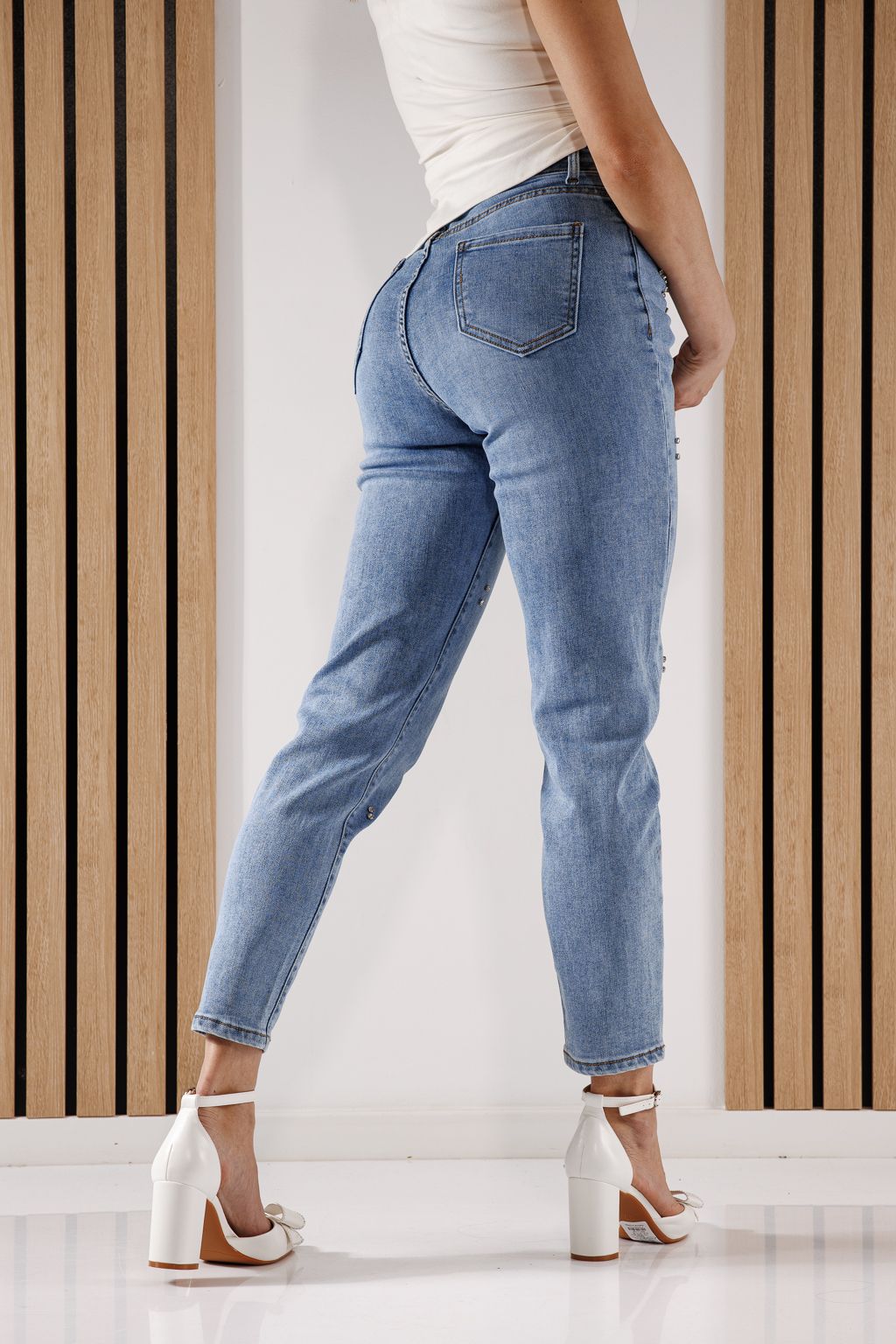 Дънки Baggy Fit Дамски Azaleea сини #A1357