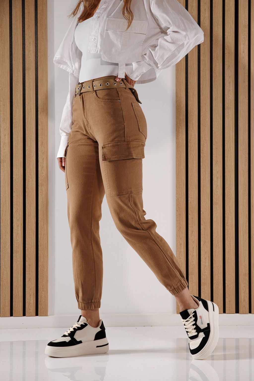 Дамски карго дънки Mara Каки #A604