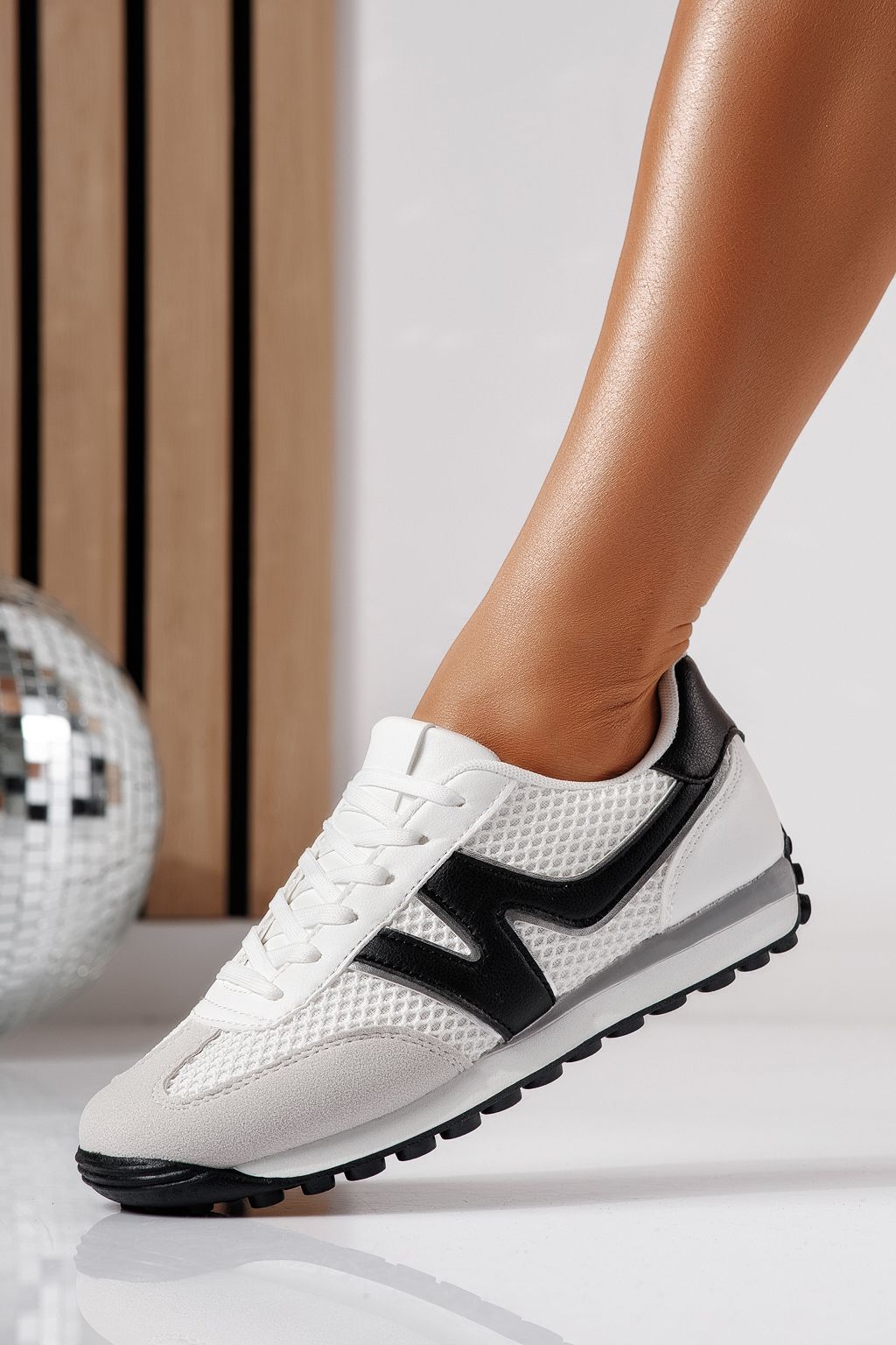 Дамски маратонки бели от еко кожа Federica #24472