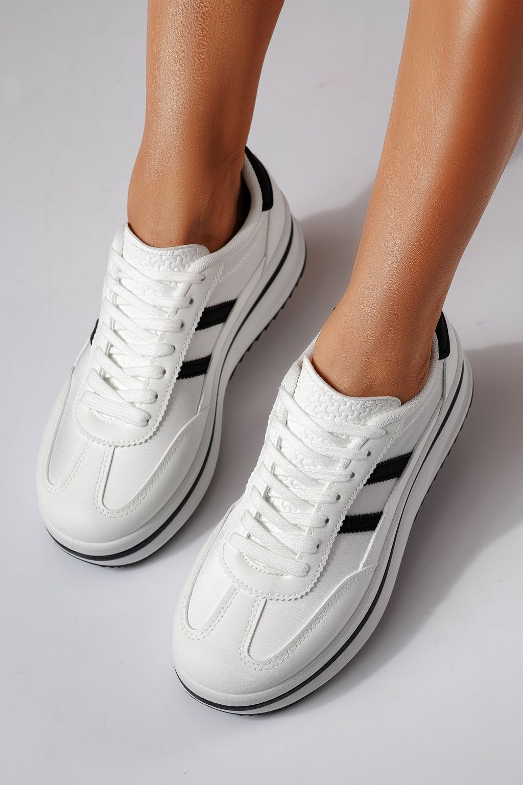 Дамски маратонки бели от еко кожа Diana2 #24476