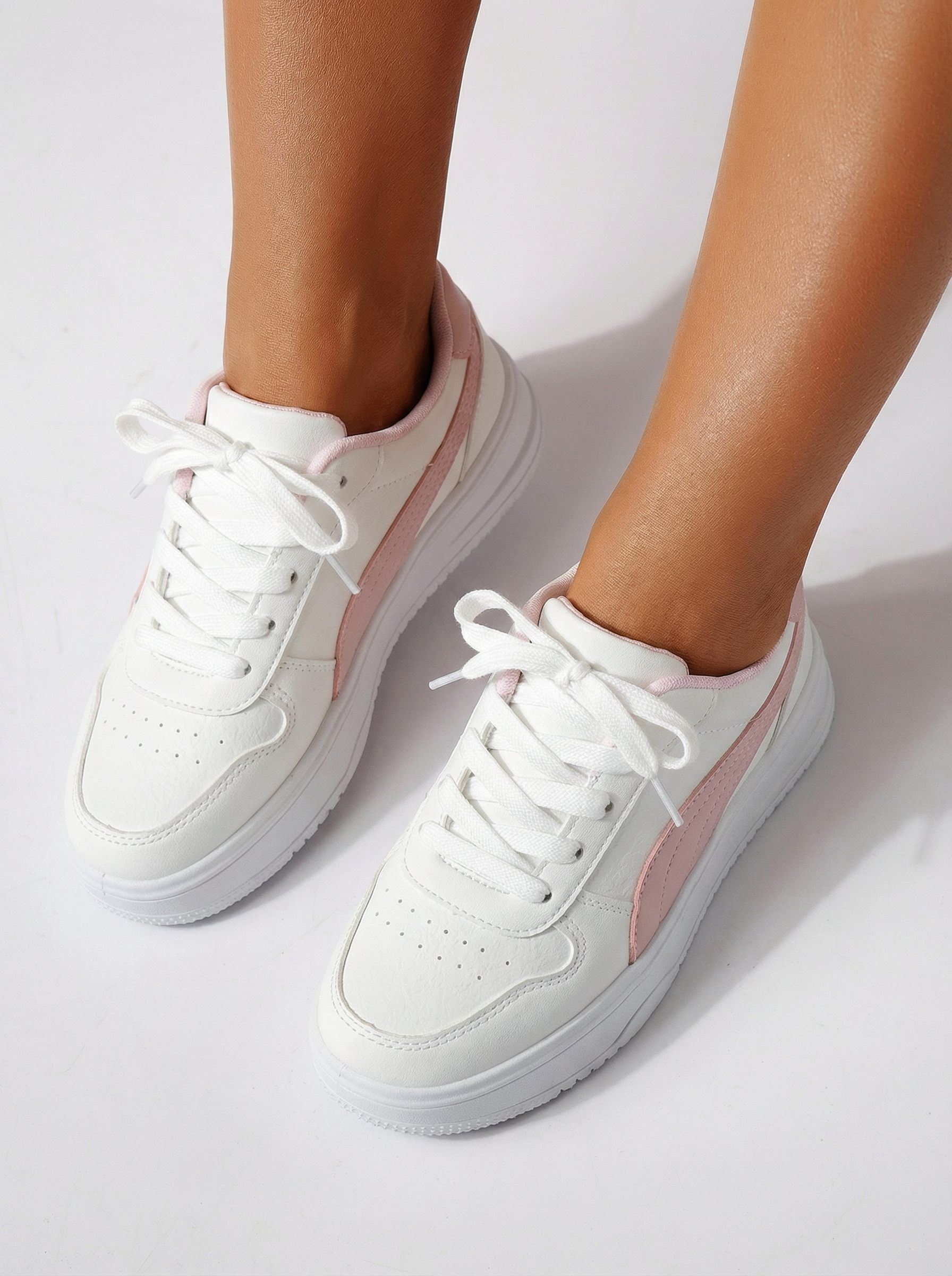 Дамски маратонки розови от еко кожа Natalia #24501