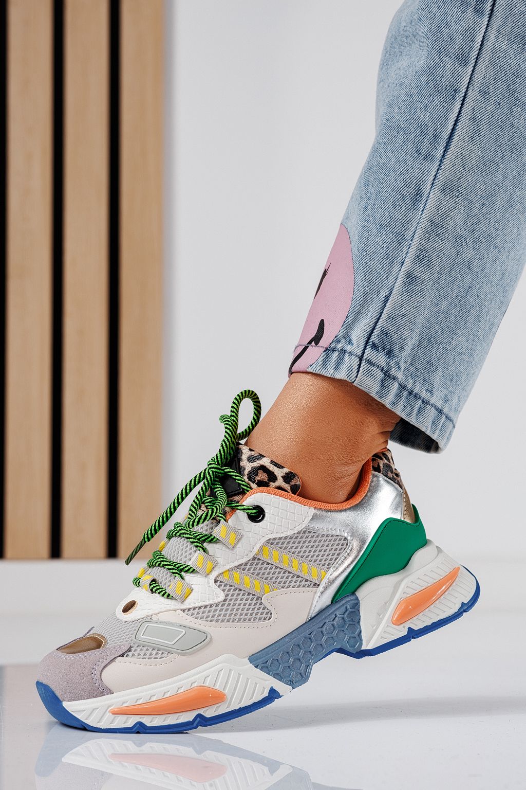 Дамски маратонки леопард от еко кожа Devi #24546