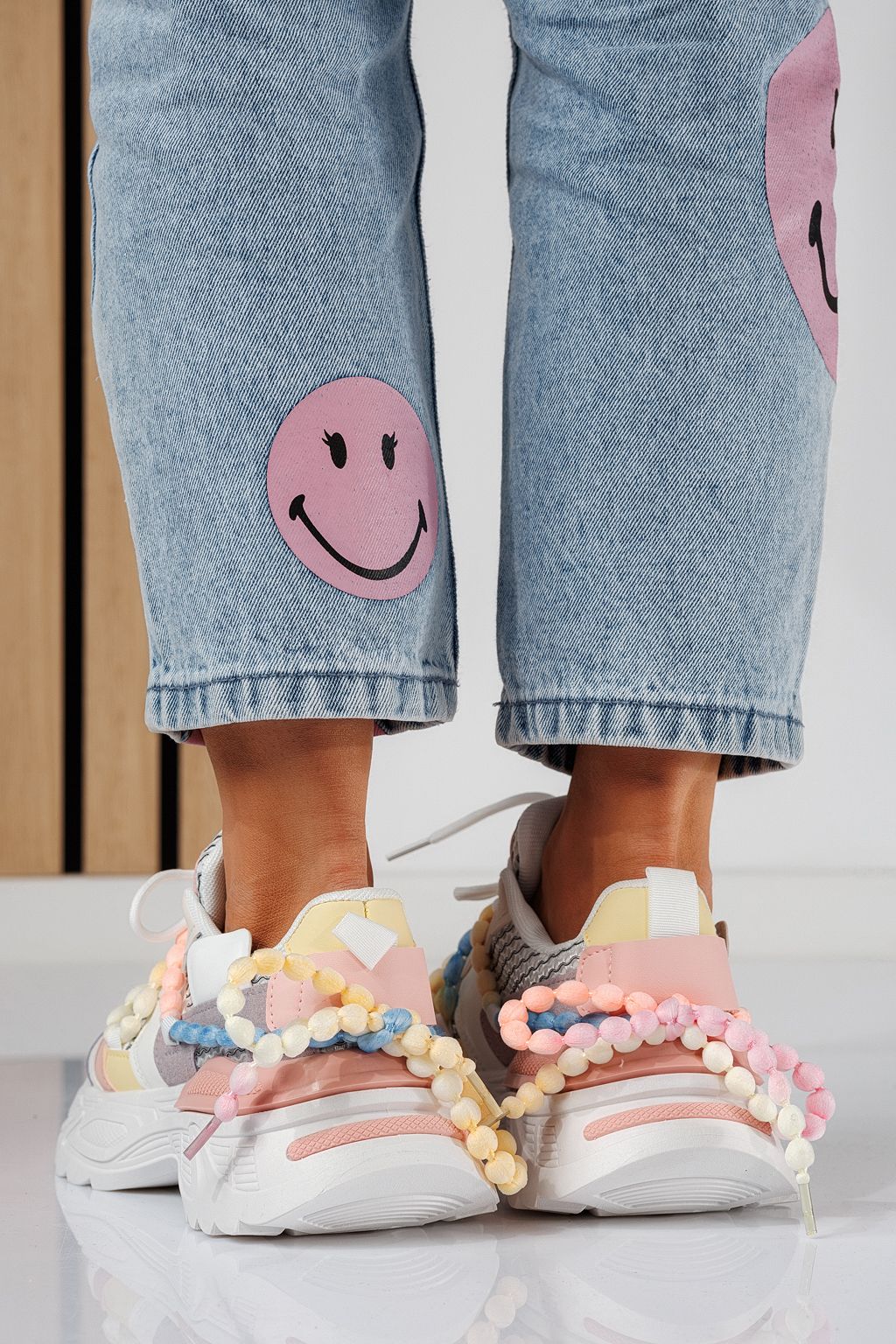 Дамски маратонки многоцветни от еко кожа Evi #24549