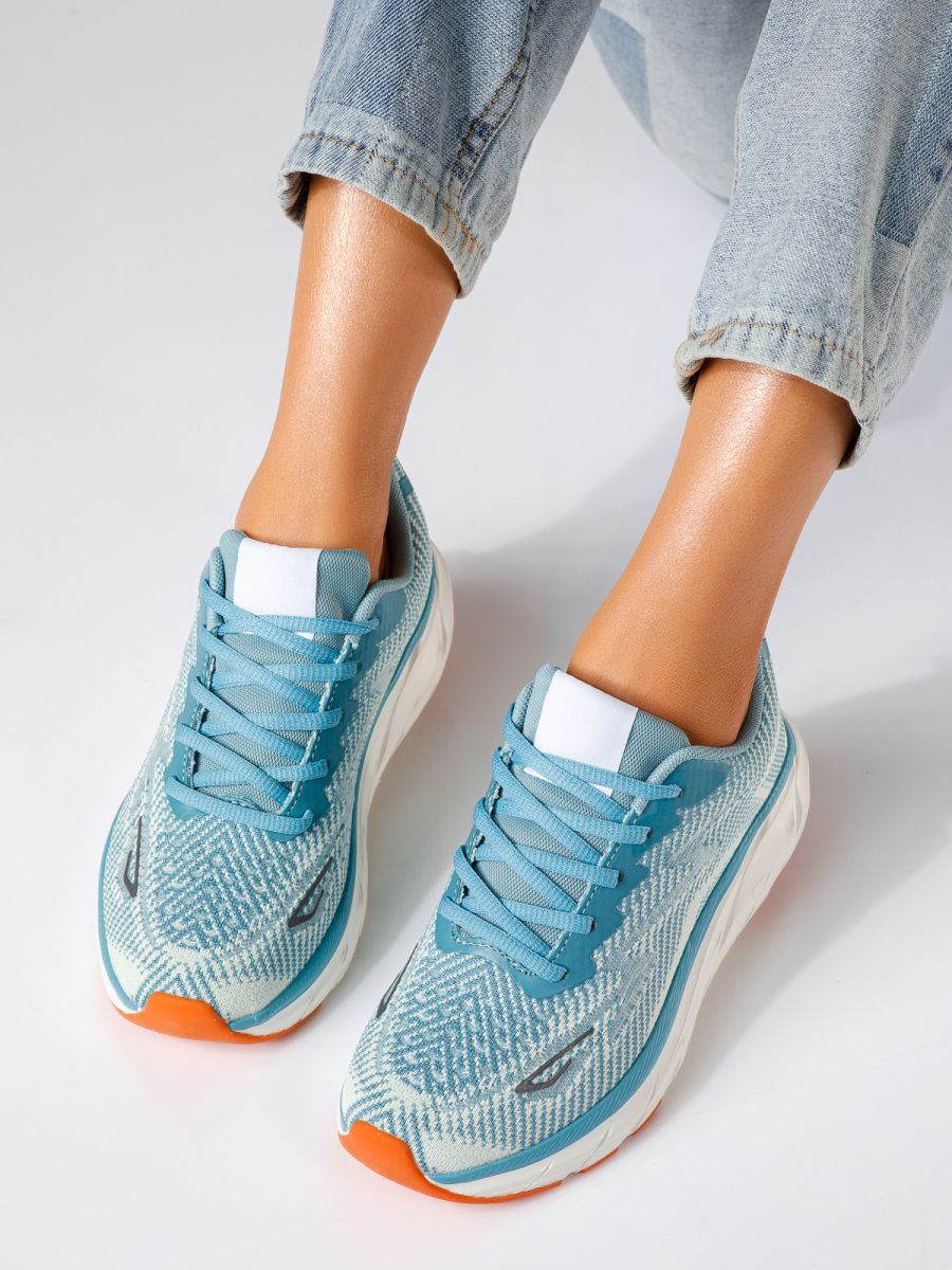 Дамски маратонки зелени от текстилен материал Luisa #24560