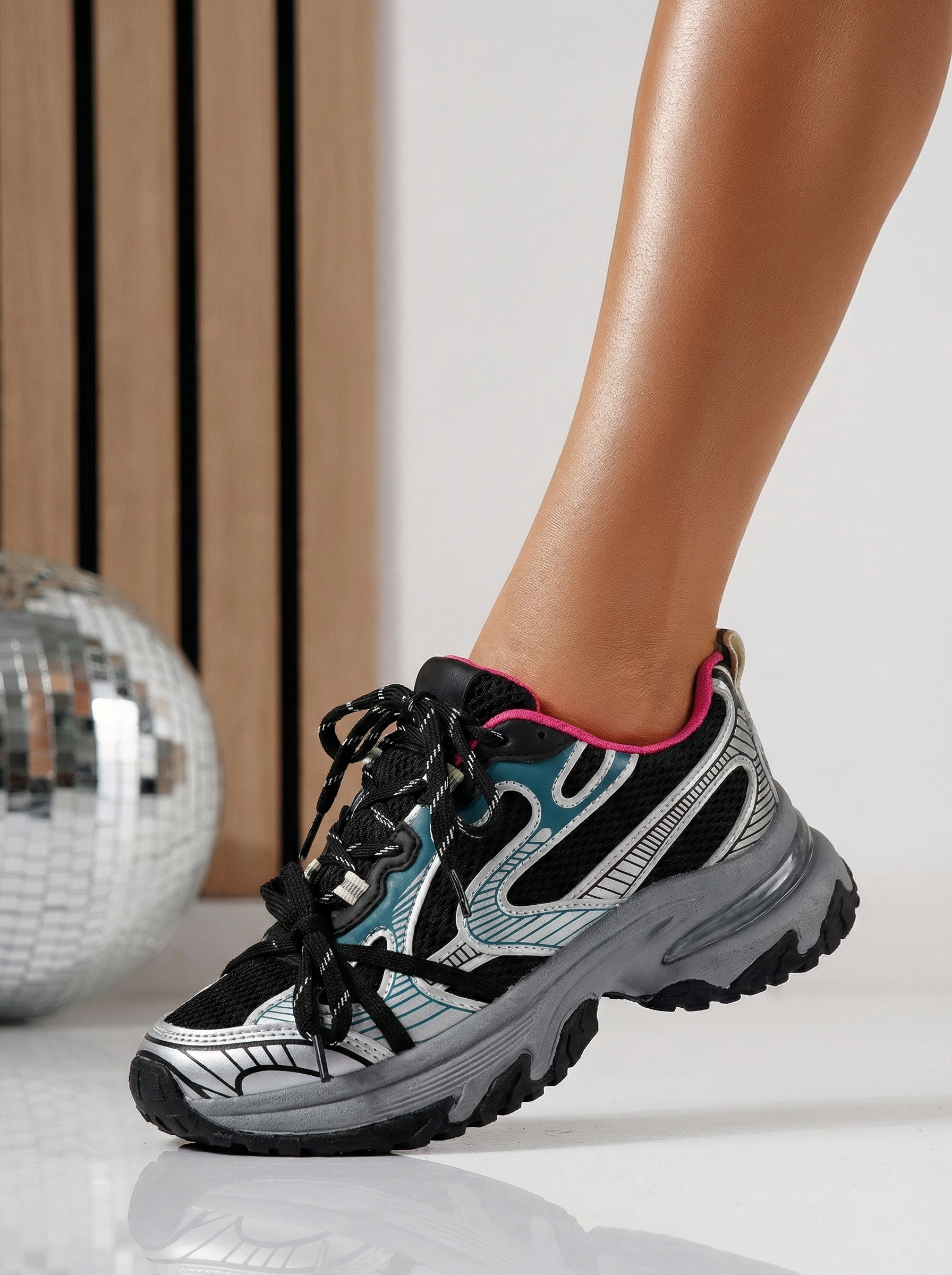 Дамски сиви кецове от еко кожа Anne #24526