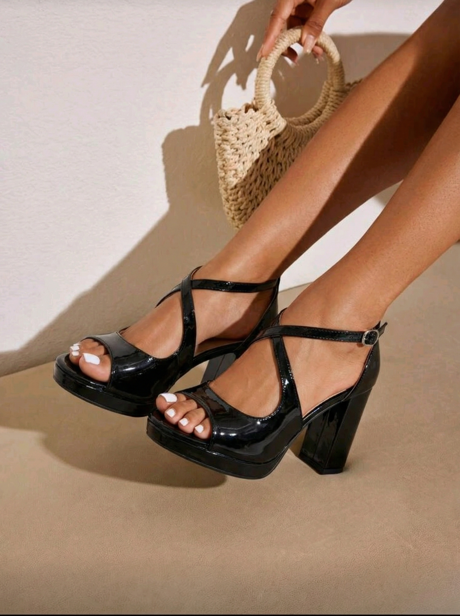 Дамски сандали на ток Ottilie черен #14209