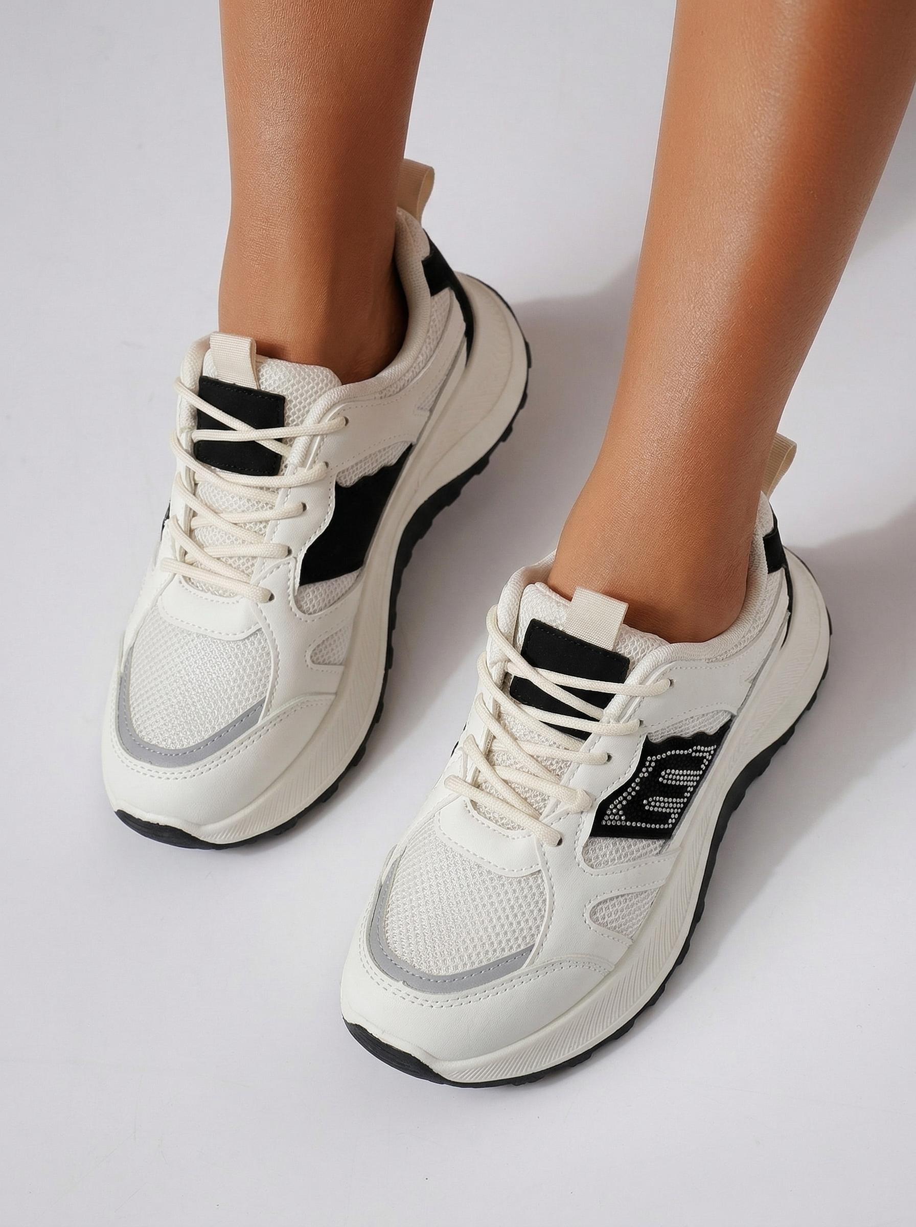 Дамски маратонки бежови от текстилен материал Maggie #24587