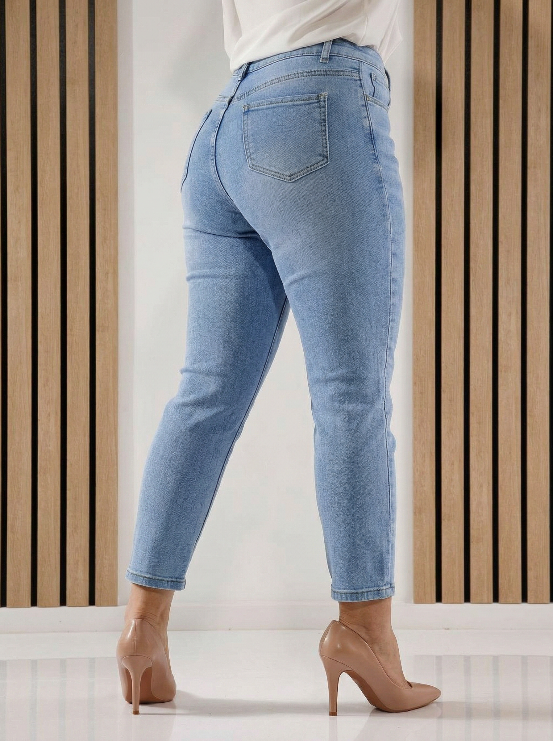 Дънки дамски MomFit Alyssa сини #A1396