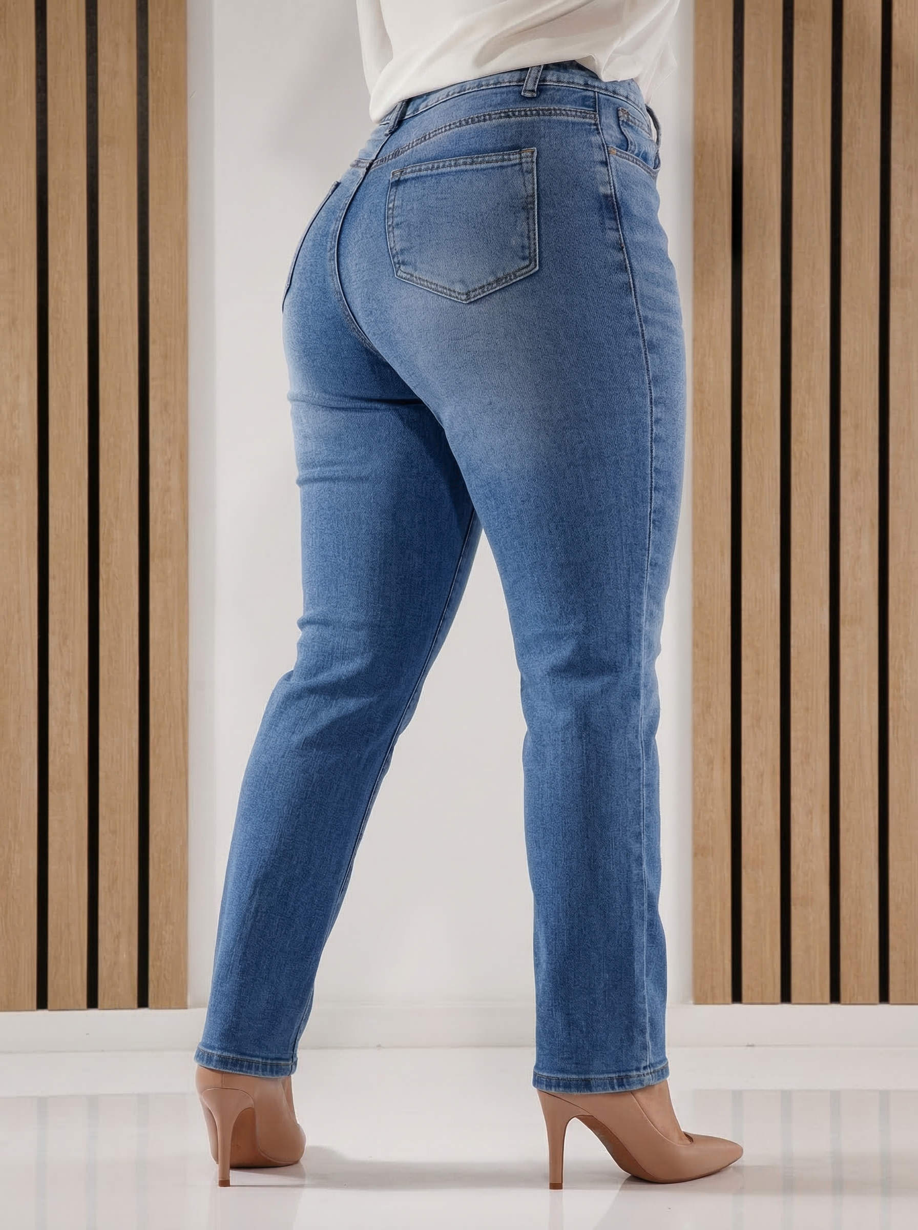 Разкроени Дамски Дънки Anisa сини #A1403