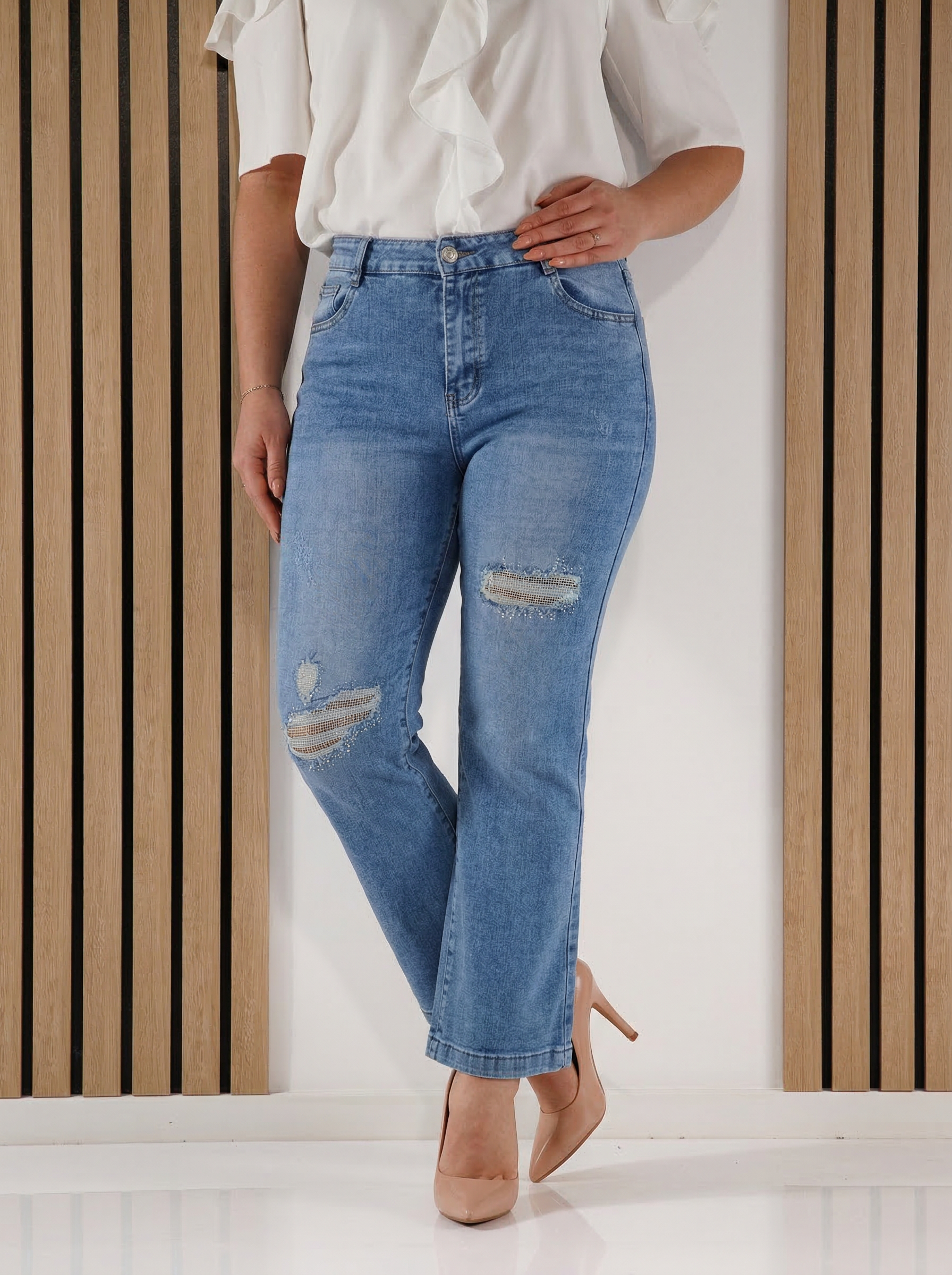 Дамски Дънки Baggy Fit Juana сини #A1399