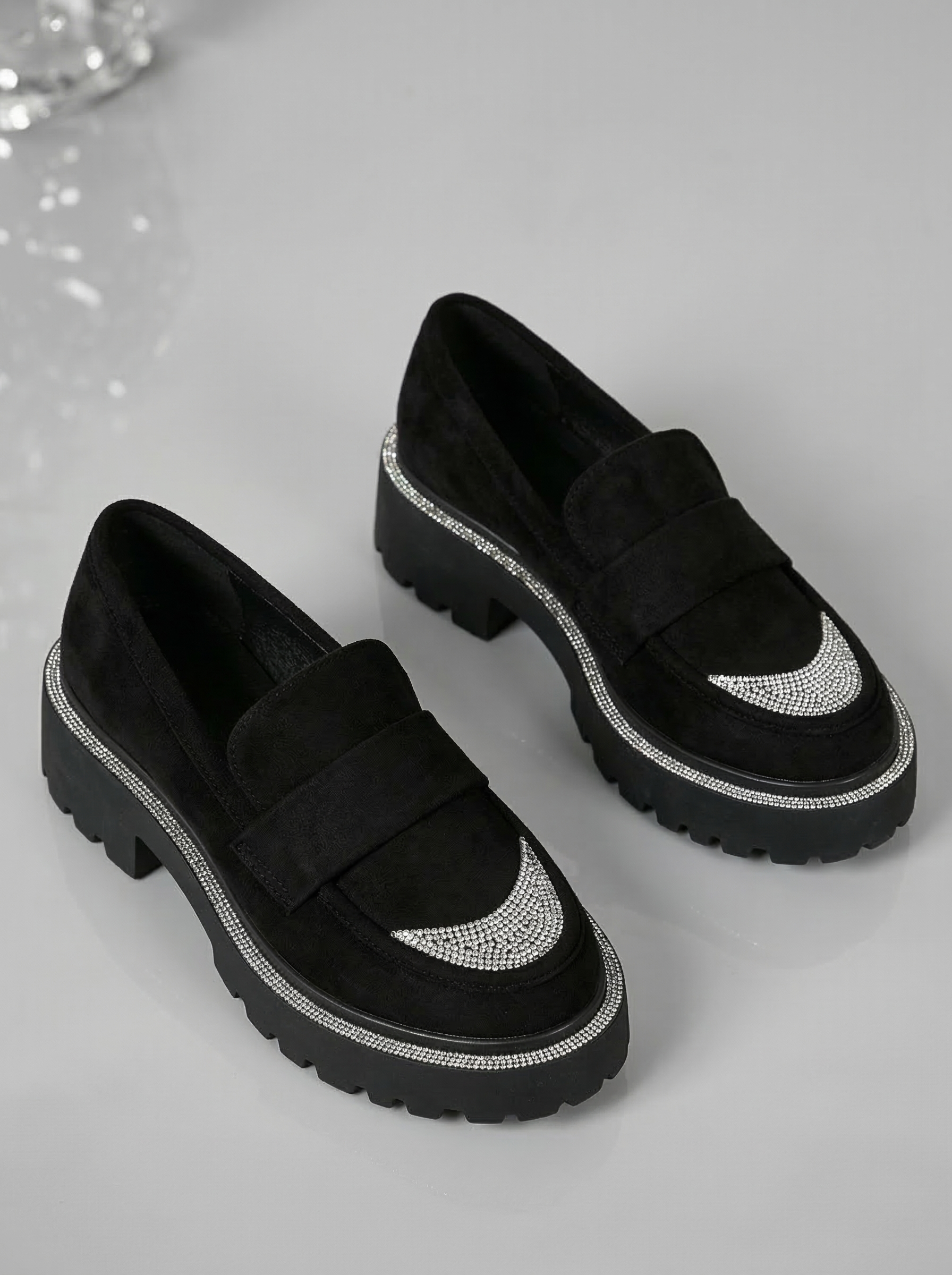 Всекидневни дамски обувки черни от обърната еко кожа Neo #18567