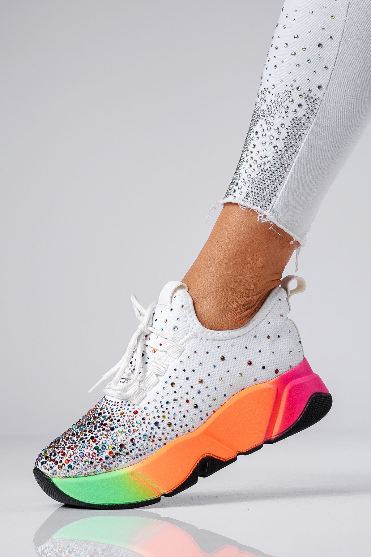 Дамски многоцветни текстилни маратонки Maria #24607