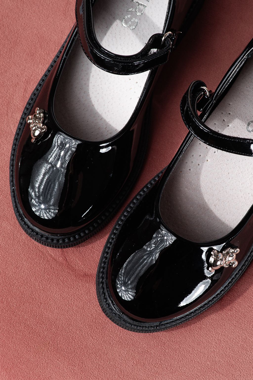 Обувки за момичета черни от лачена еко кожа Maria #24631