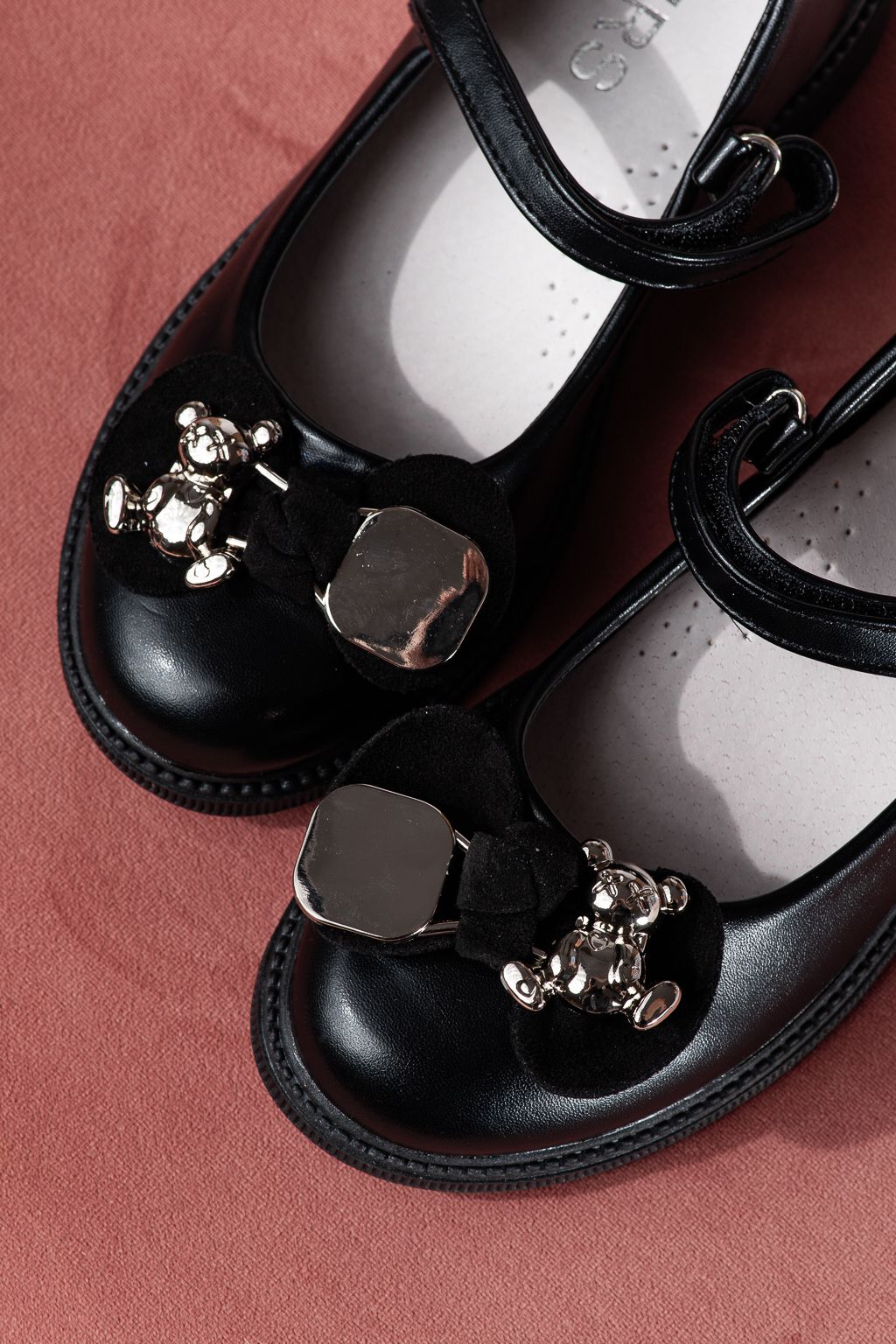 Обувки за момичета черни от еко кожа Alina2 #24640