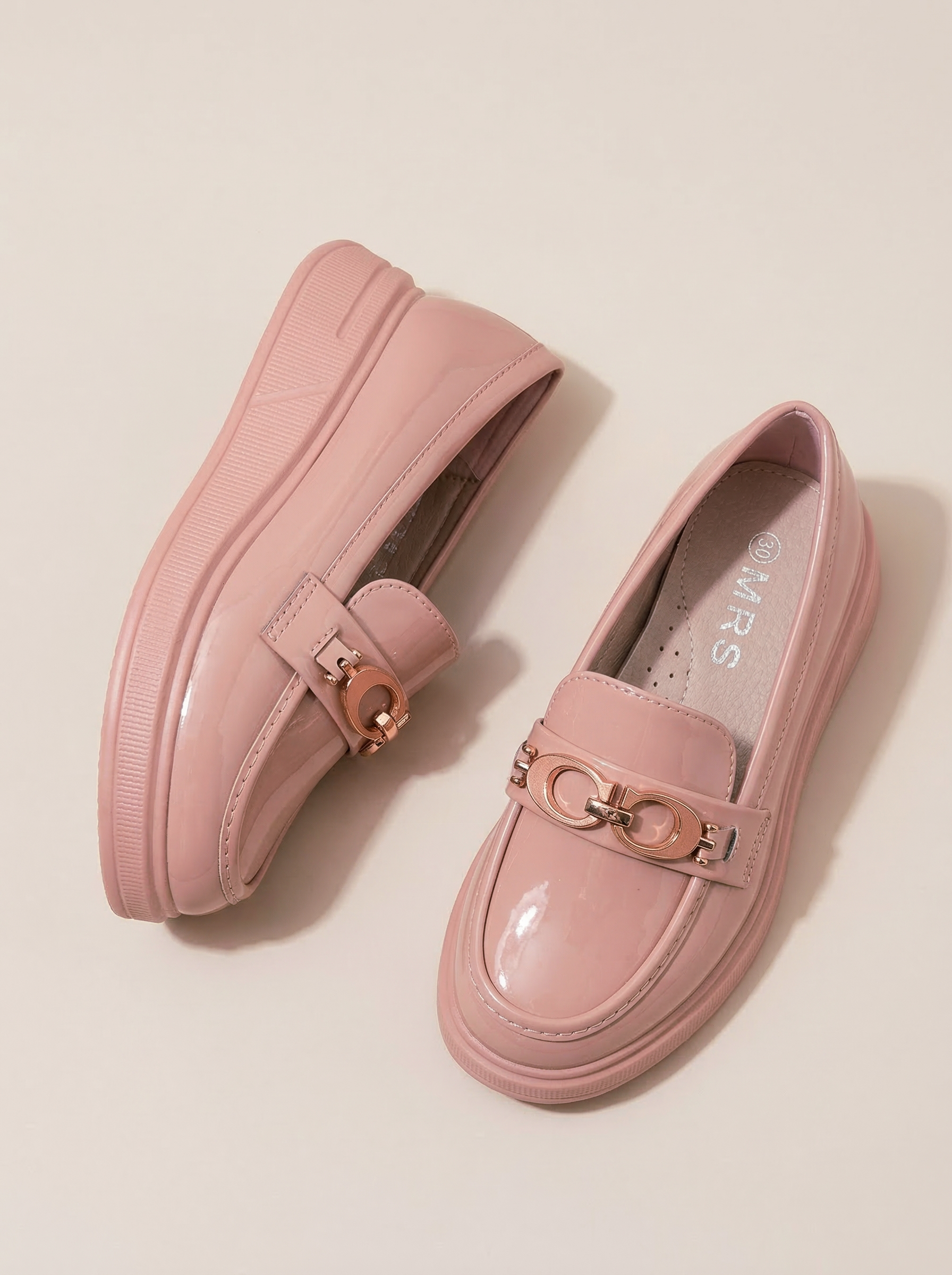 Розови лачени обувки за момиче Андреина #24628